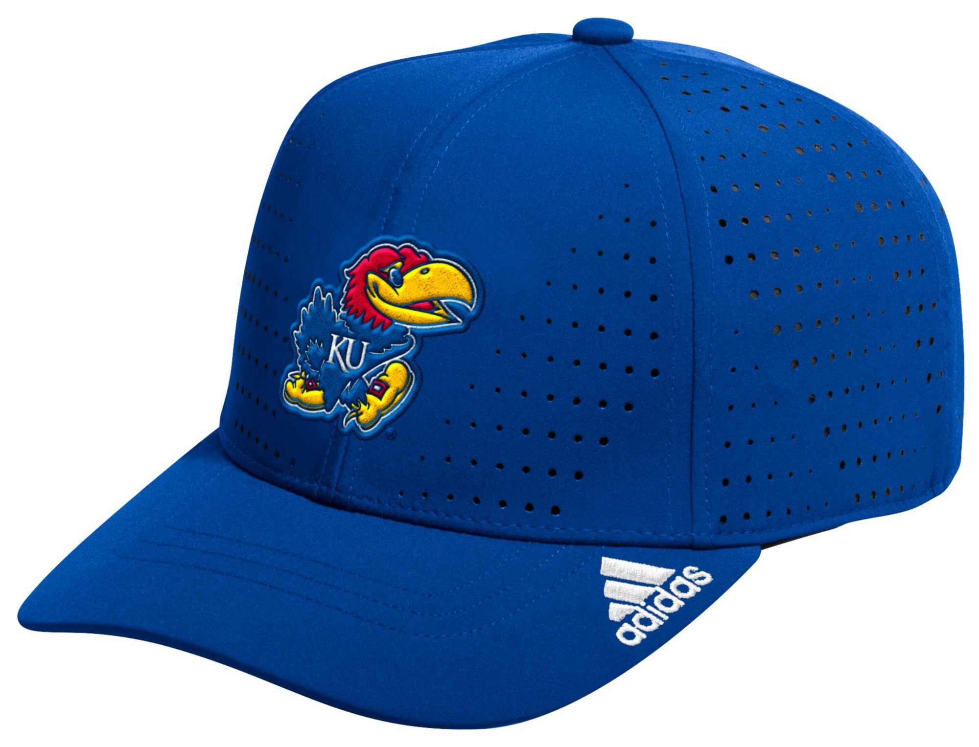 adidas Men's Kansas Jayhawks Blue Structured Adjustable Hat product image
