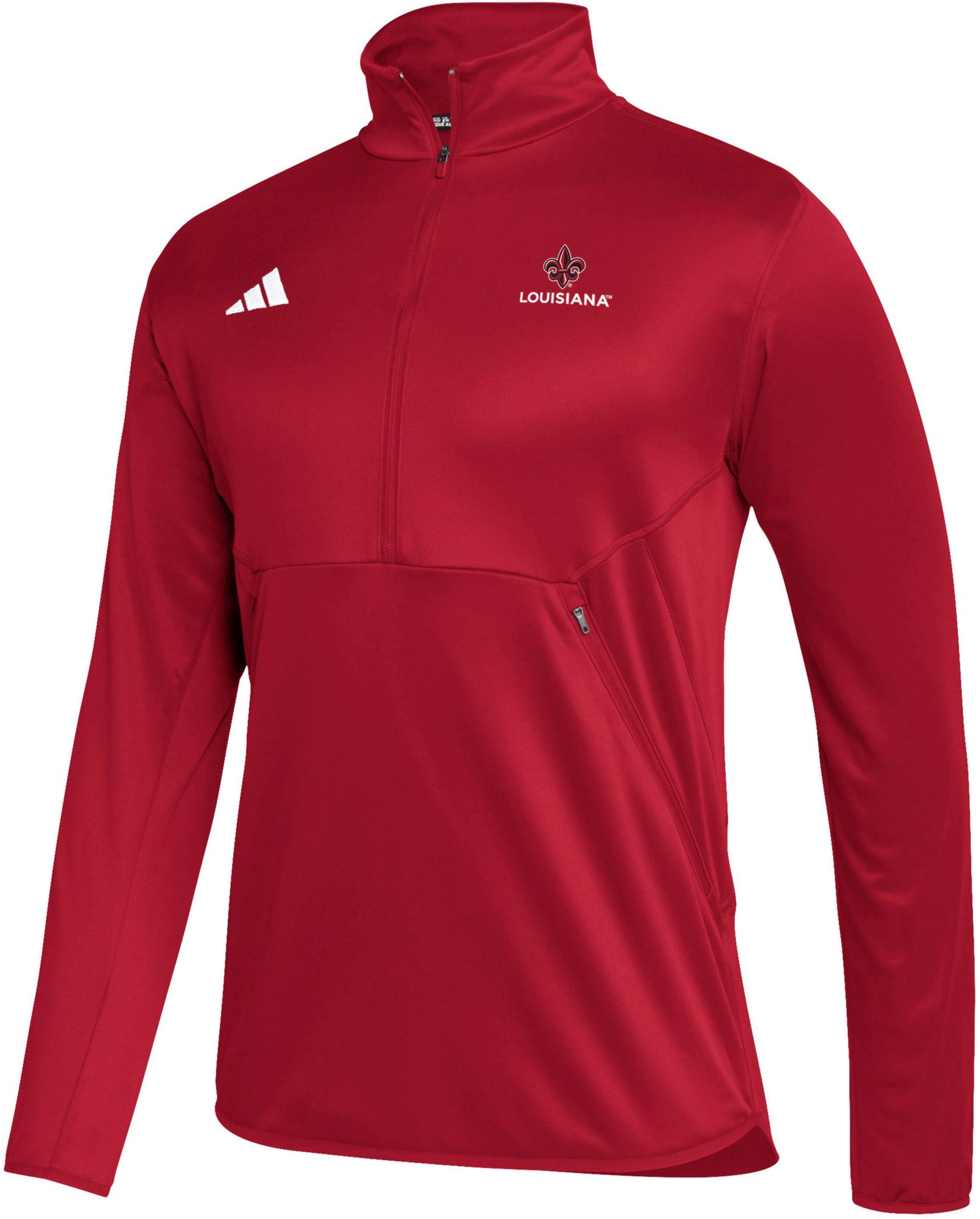 adidas Men's Louisiana-Lafayette Ragin' Cajuns Red Stadium Knit 1/4 Zip Shirt