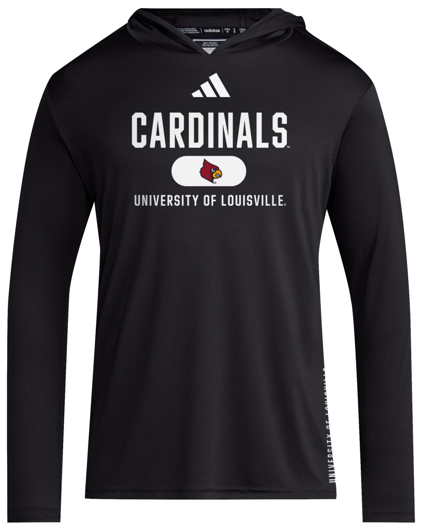 adidas Men s Louisville Cardinals Black Training Long Sleeve Hoodie T Shirt Dick s Sporting Goods