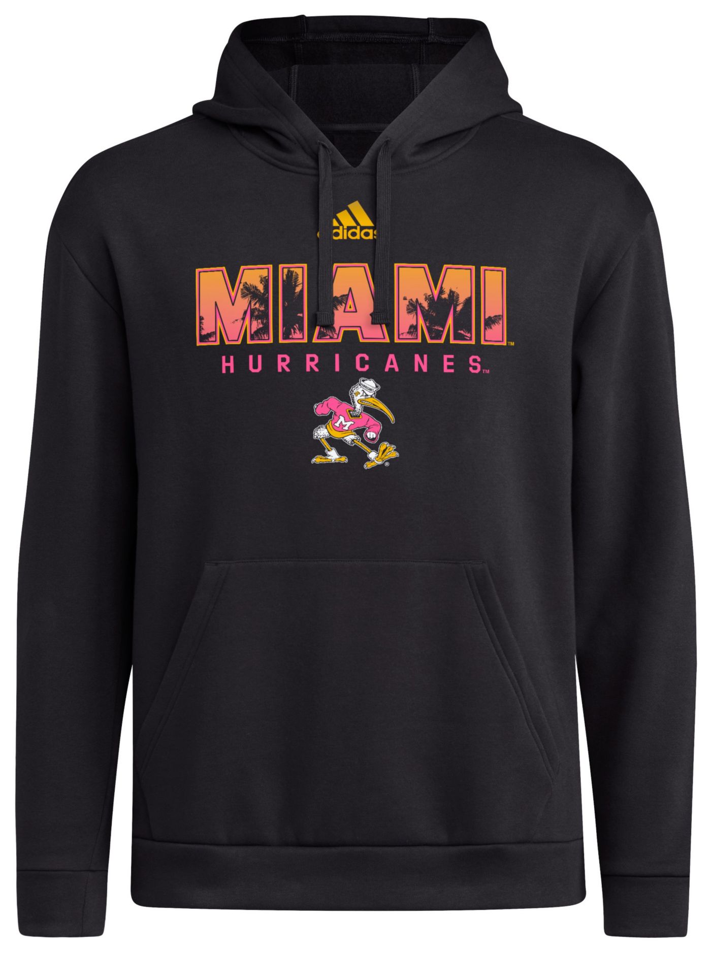 adidas Men s Miami Hurricanes Black Palms Pullover Hoodie Dick s Sporting Goods