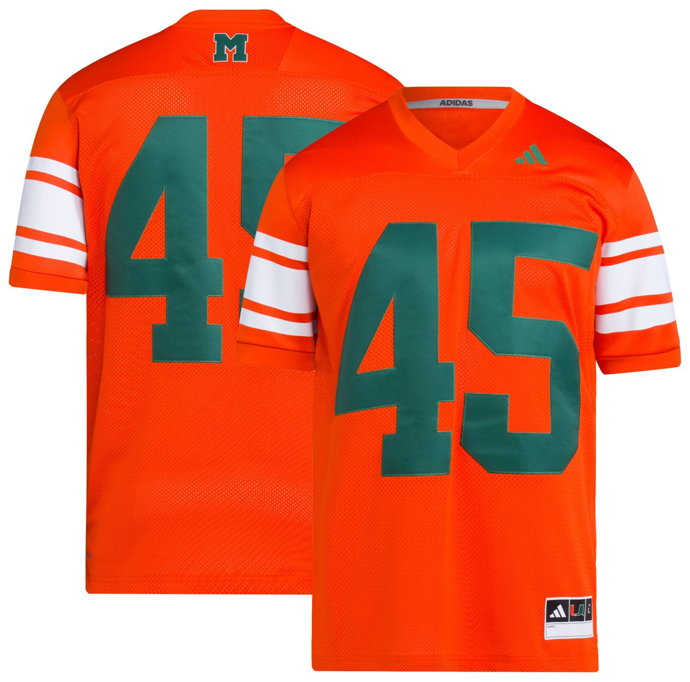 adidas Men s Miami Hurricanes Orange Replica Football Jersey Dick s Sporting Goods