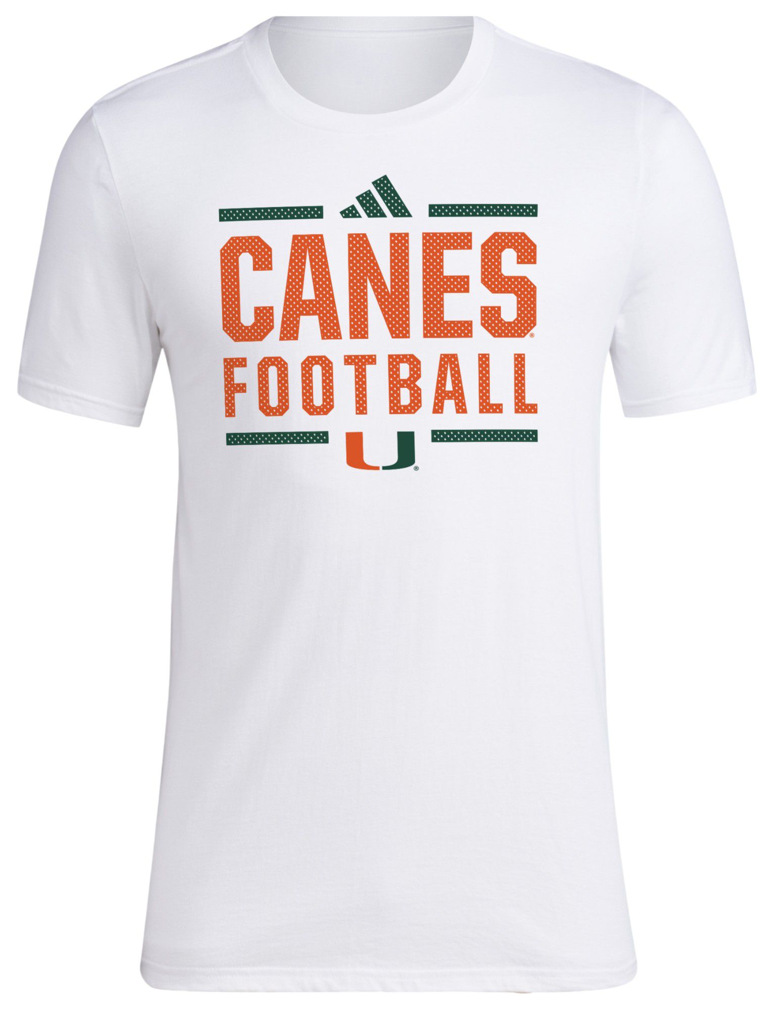 adidas Men's Miami Hurricanes White Locker Practice T-Shirt product image