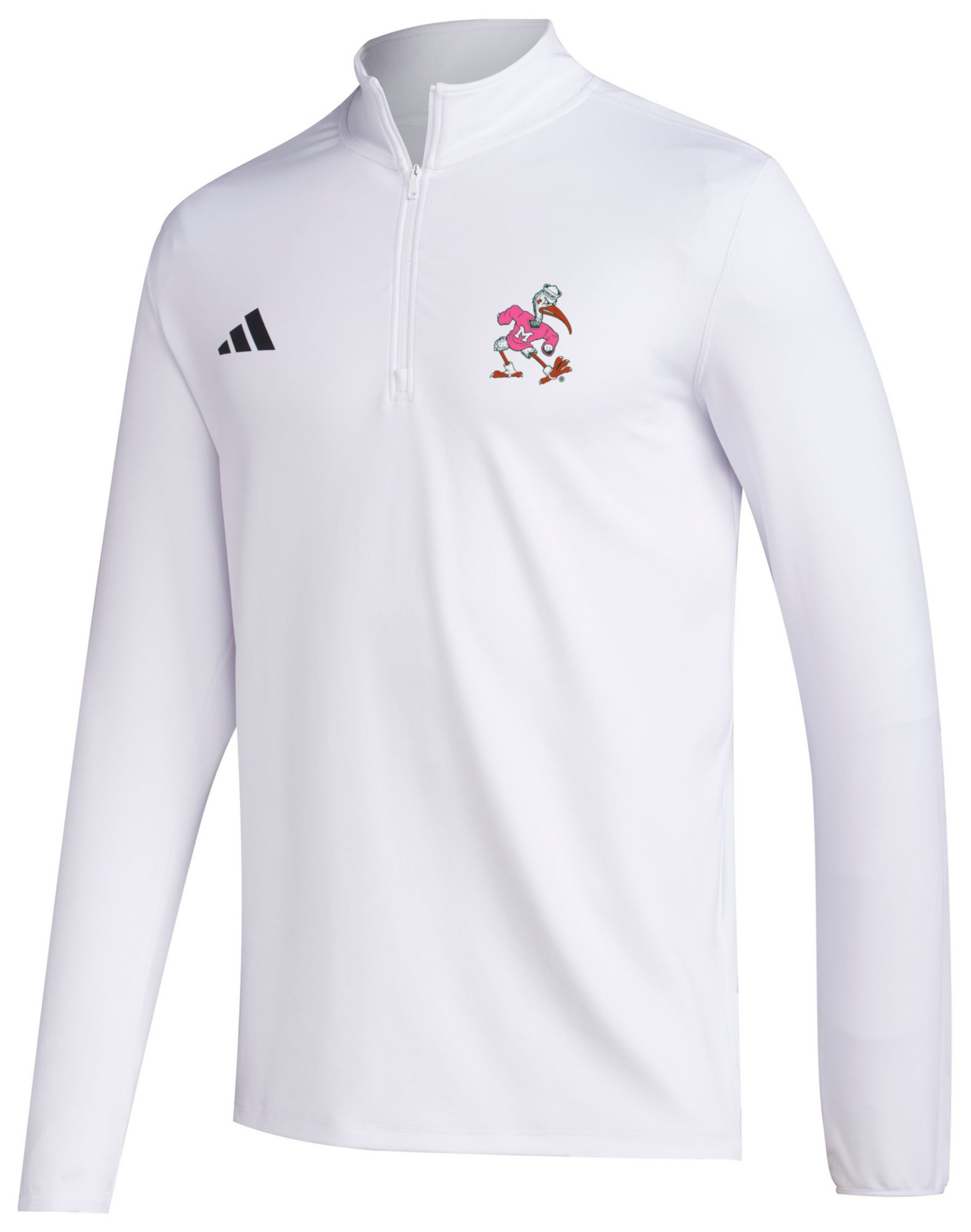 adidas Men's Miami Hurricanes White Golf 1/4 Zip Pullover product image