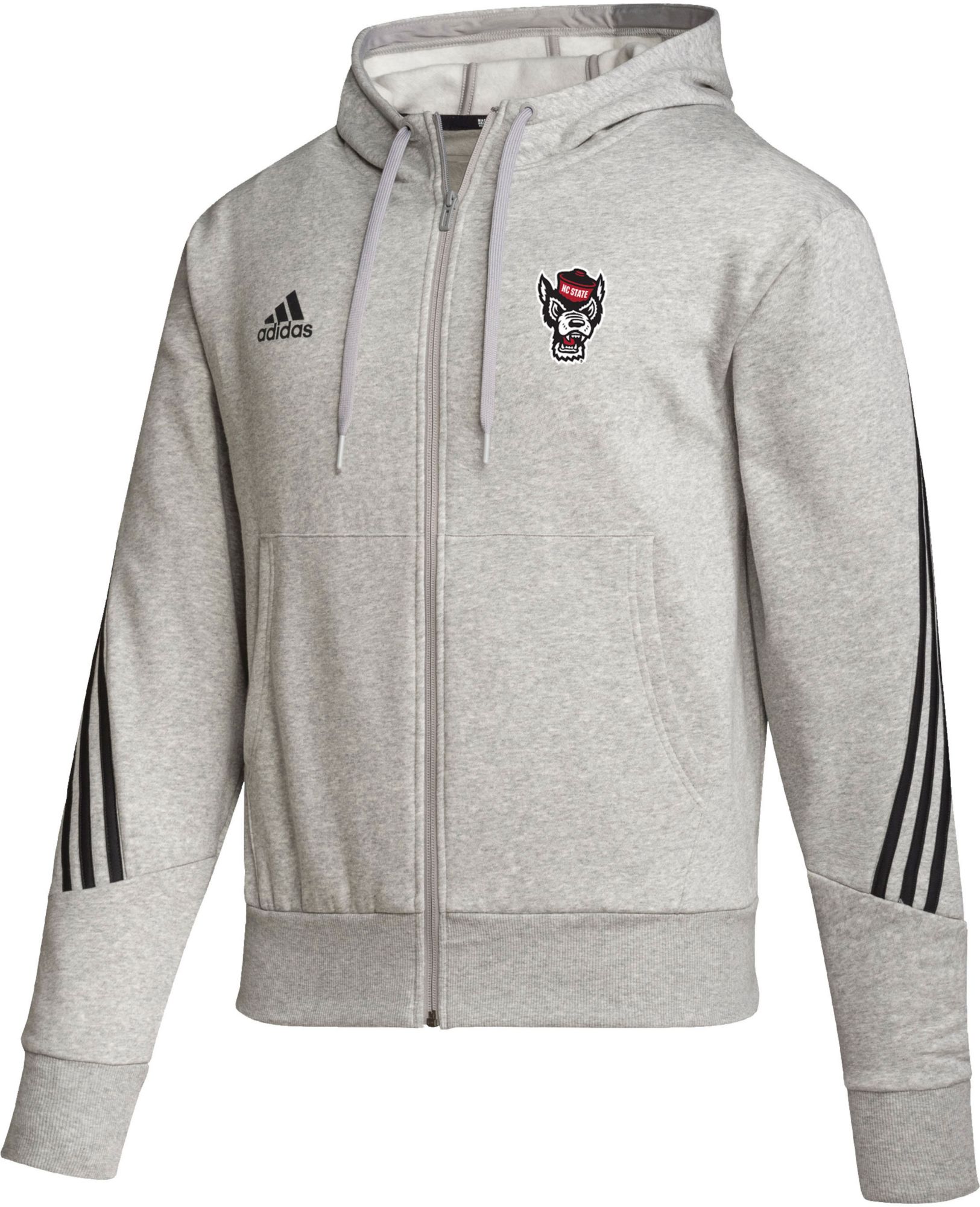 adidas Men's NC State Wolfpack Heather Grey Fashion Full Zip Hoodie product image