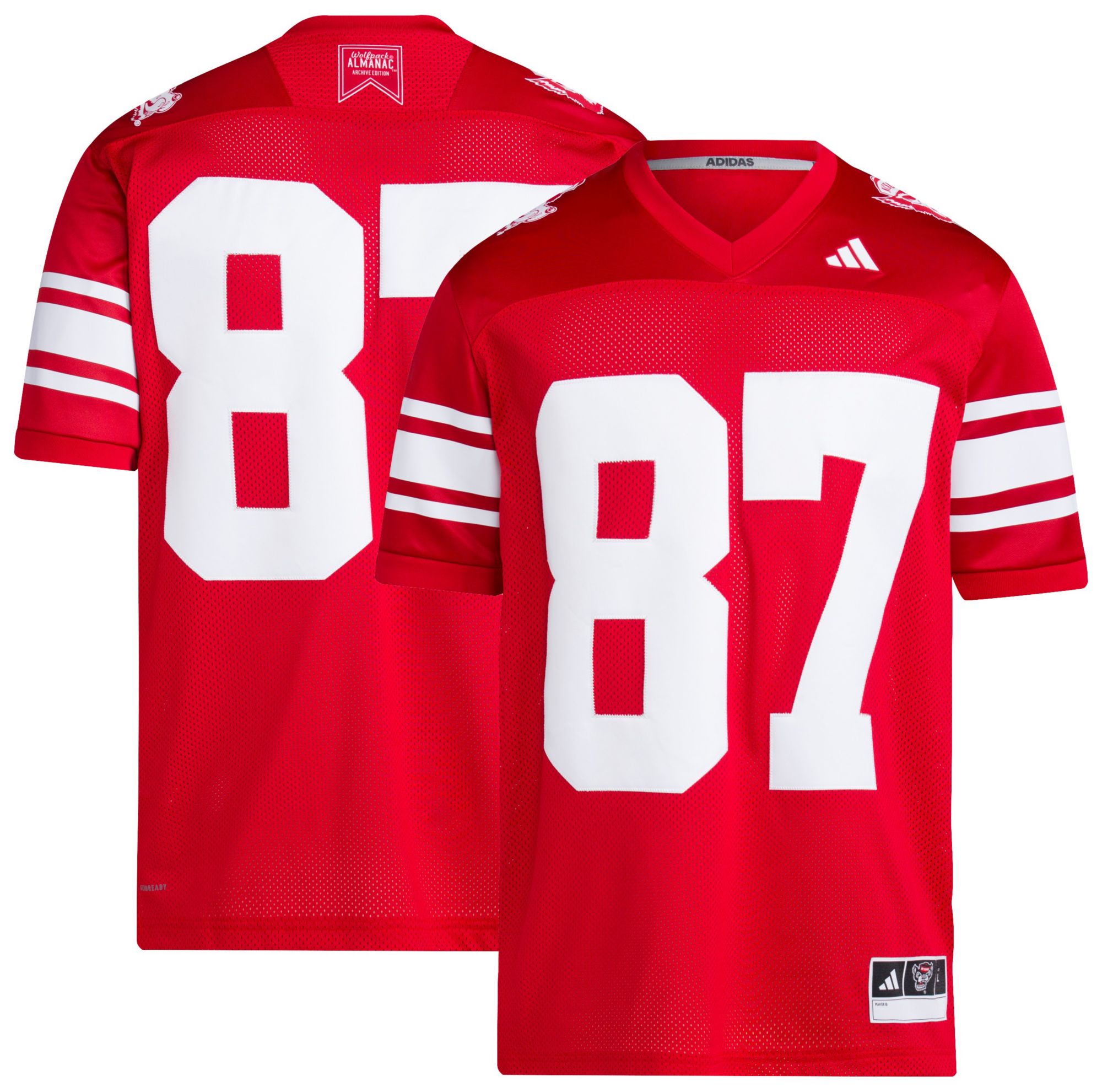 adidas Men's NC State Wolfpack Red Replica Football Jersey product image