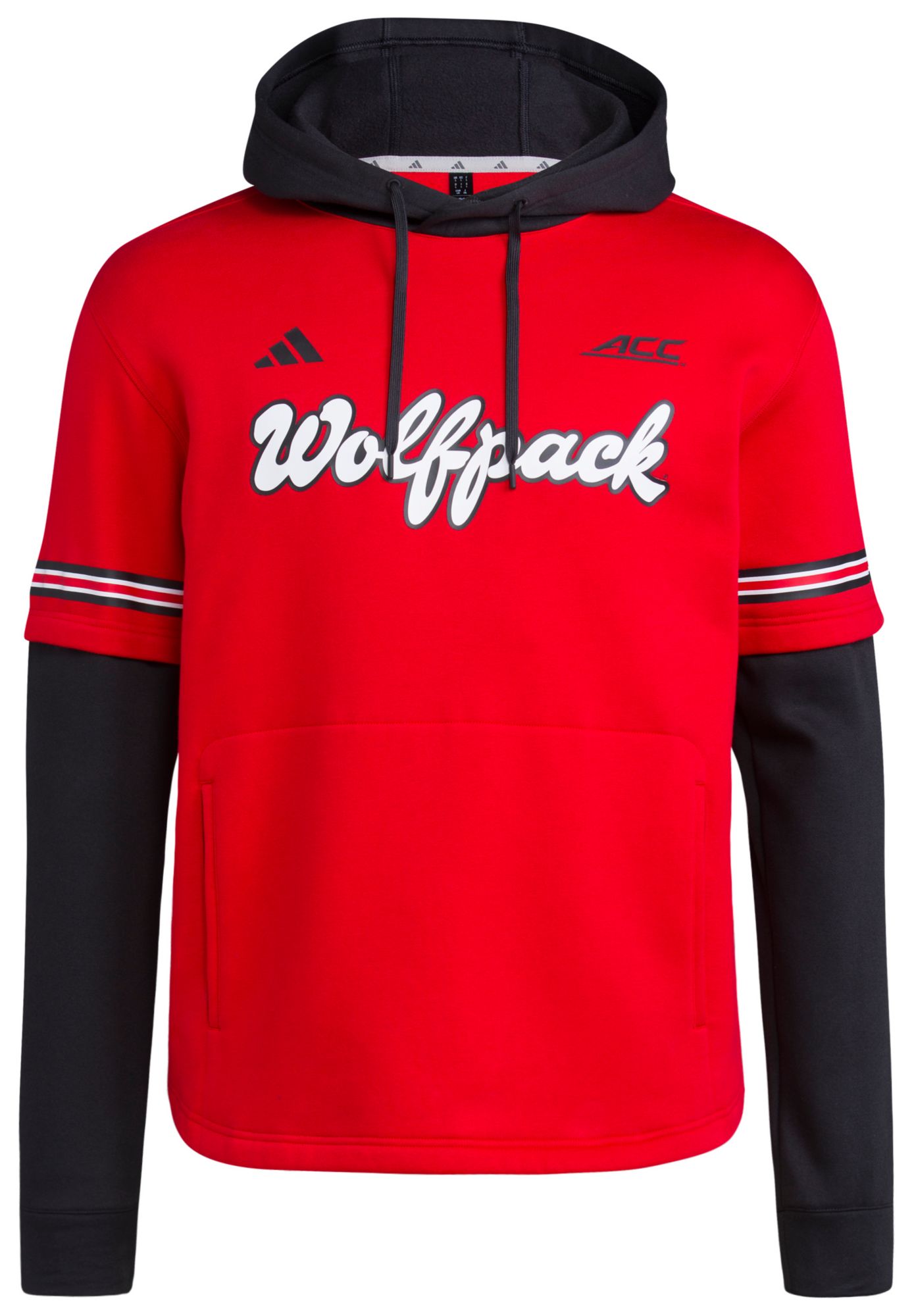 adidas Men's NC State Wolfpack Medium Red Hooded Jersey product image