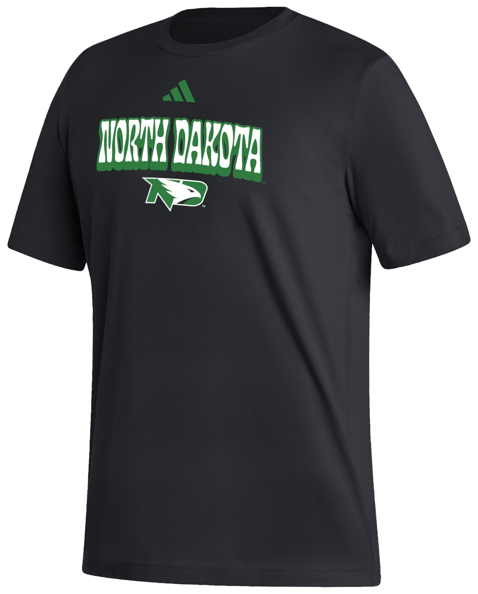 adidas Men's North Dakota Fighting Hawks Black Fresh T-Shirt product image