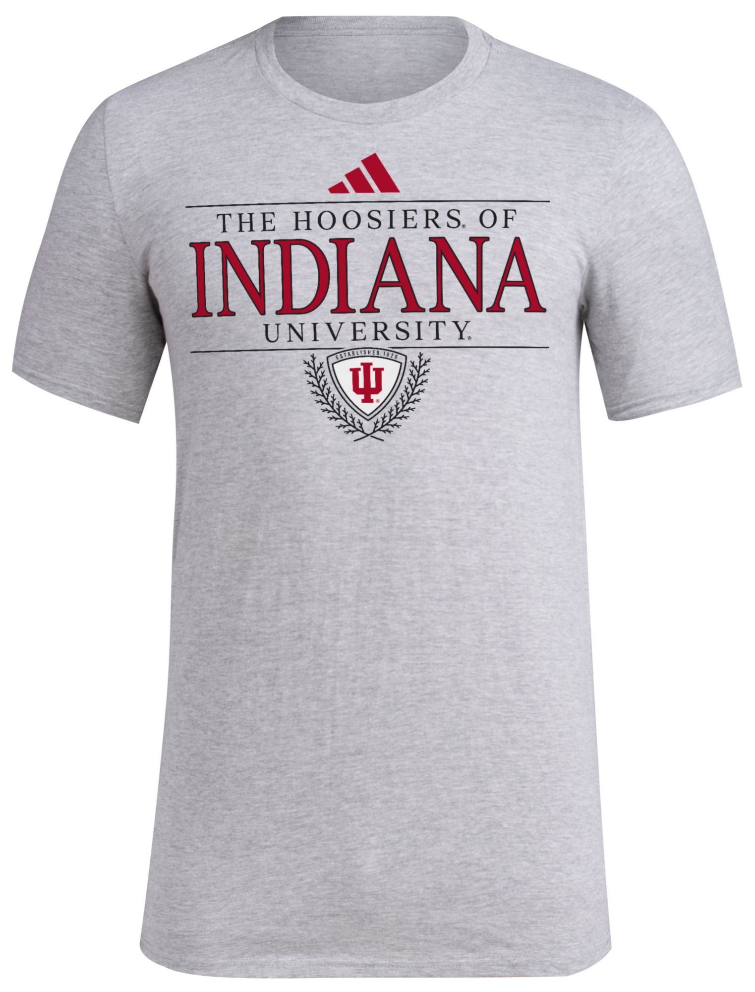 adidas Men's Indiana Hoosiers Medium Grey Heather Spring Fling T-Shirt product image