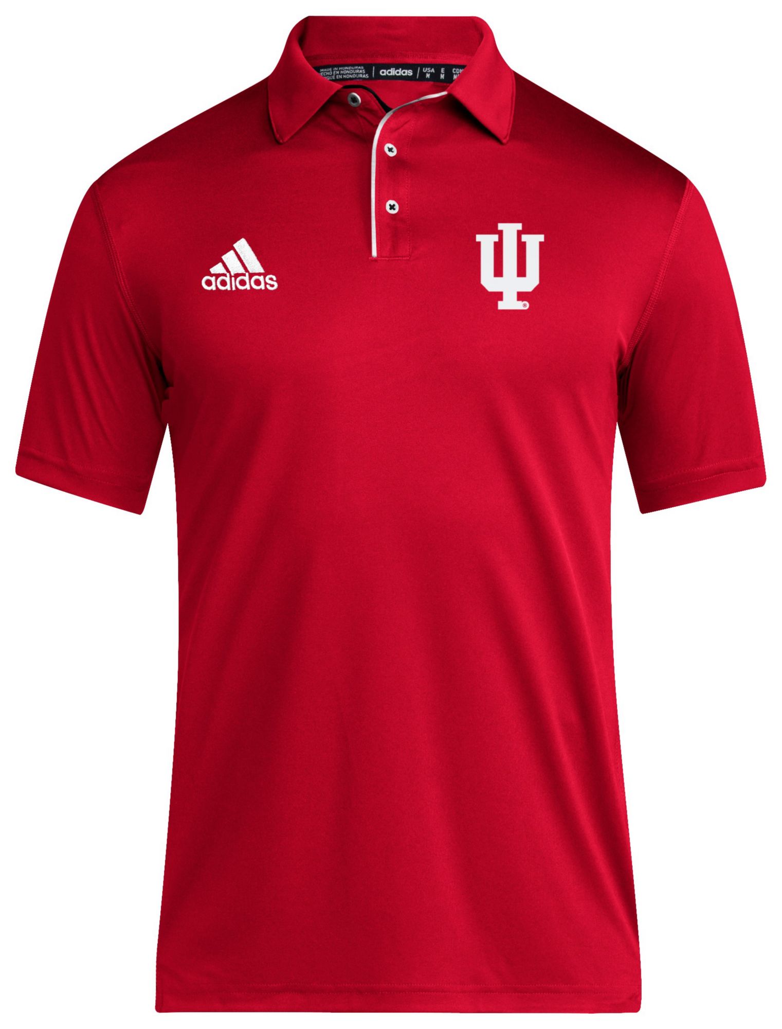 adidas Men's Indiana Hoosiers Crimson Coaches Polo product image