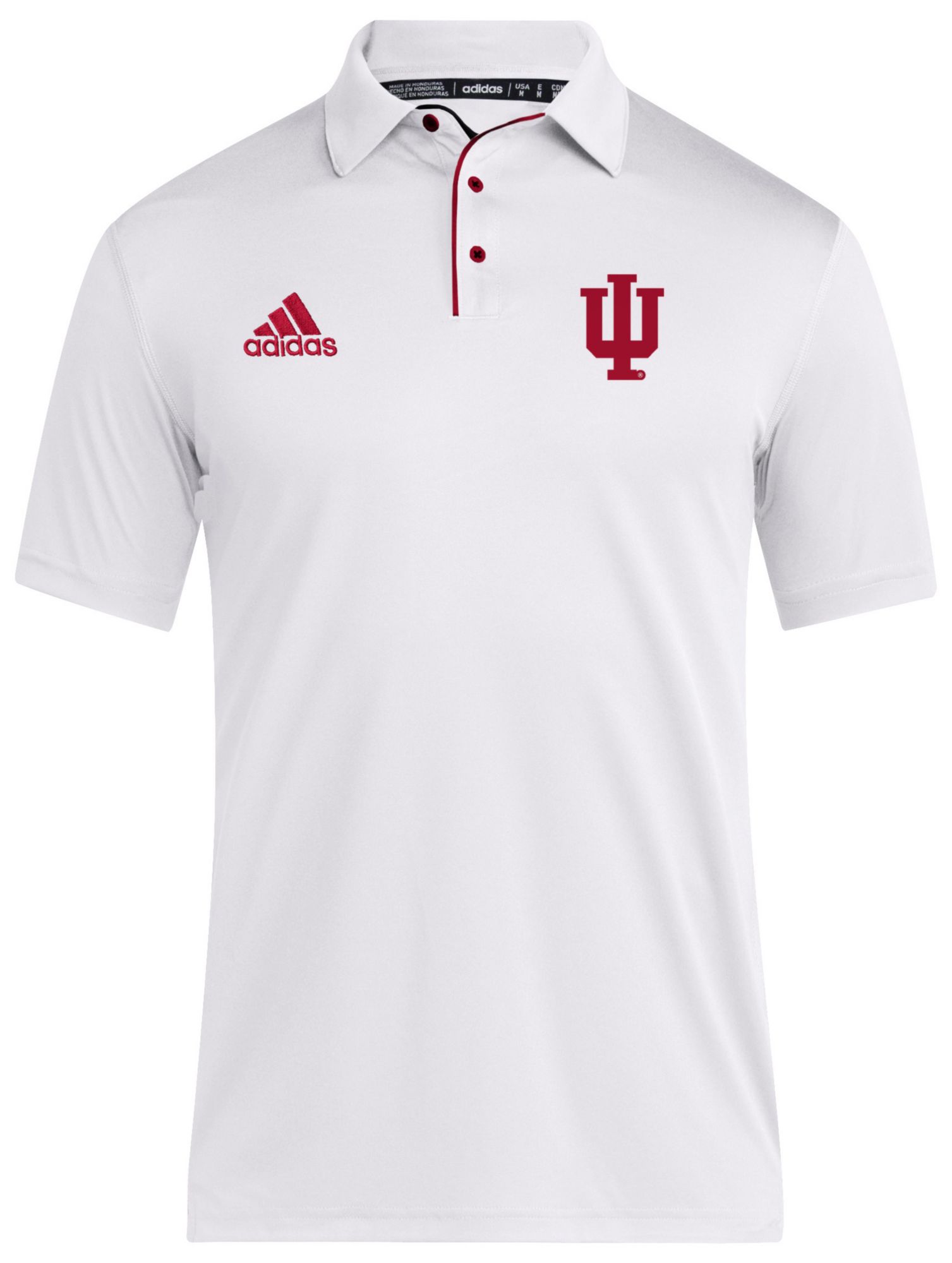 adidas Men's Indiana Hoosiers White Coaches Polo product image