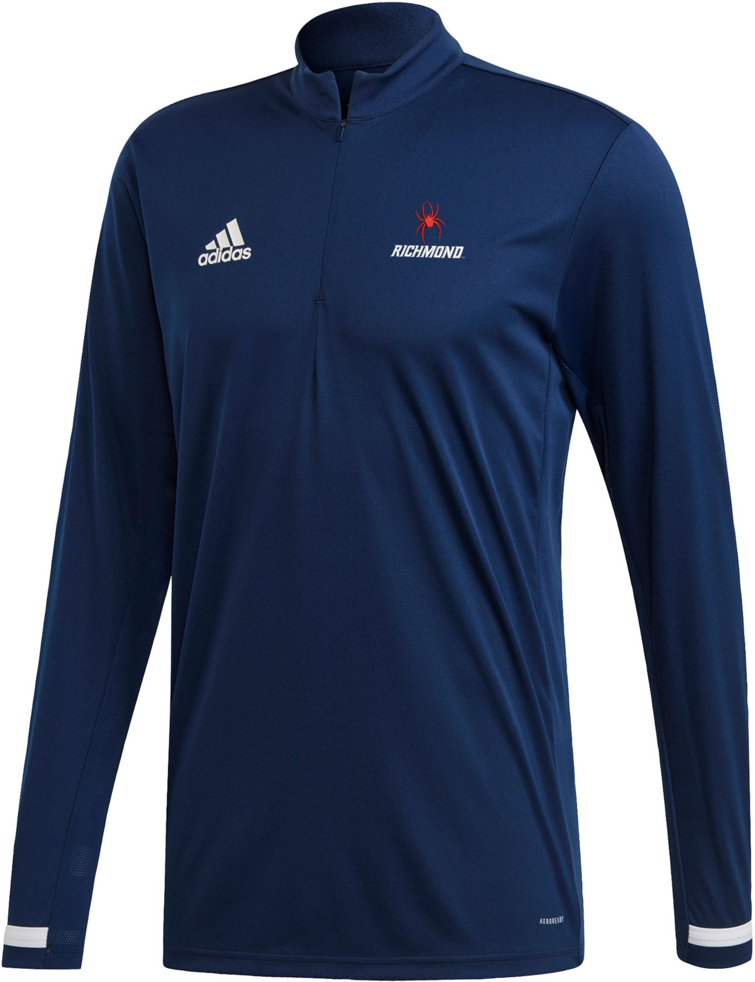 adidas Men's Richmond Spiders Navy Team 19 Quarter-Zip Pullover Shirt product image