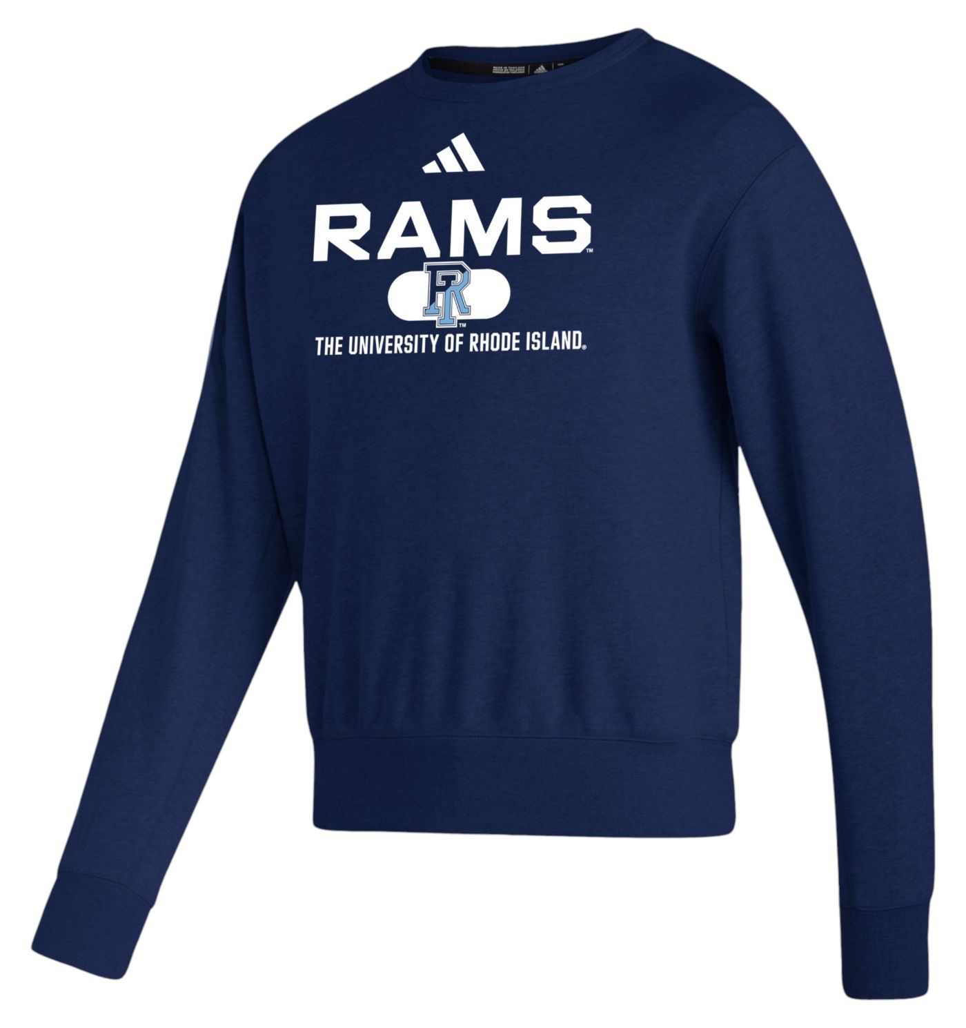 Adidas Men s Rhode Island Rams Navy Premium Vintage Crew Sweatshirt Medium Blue