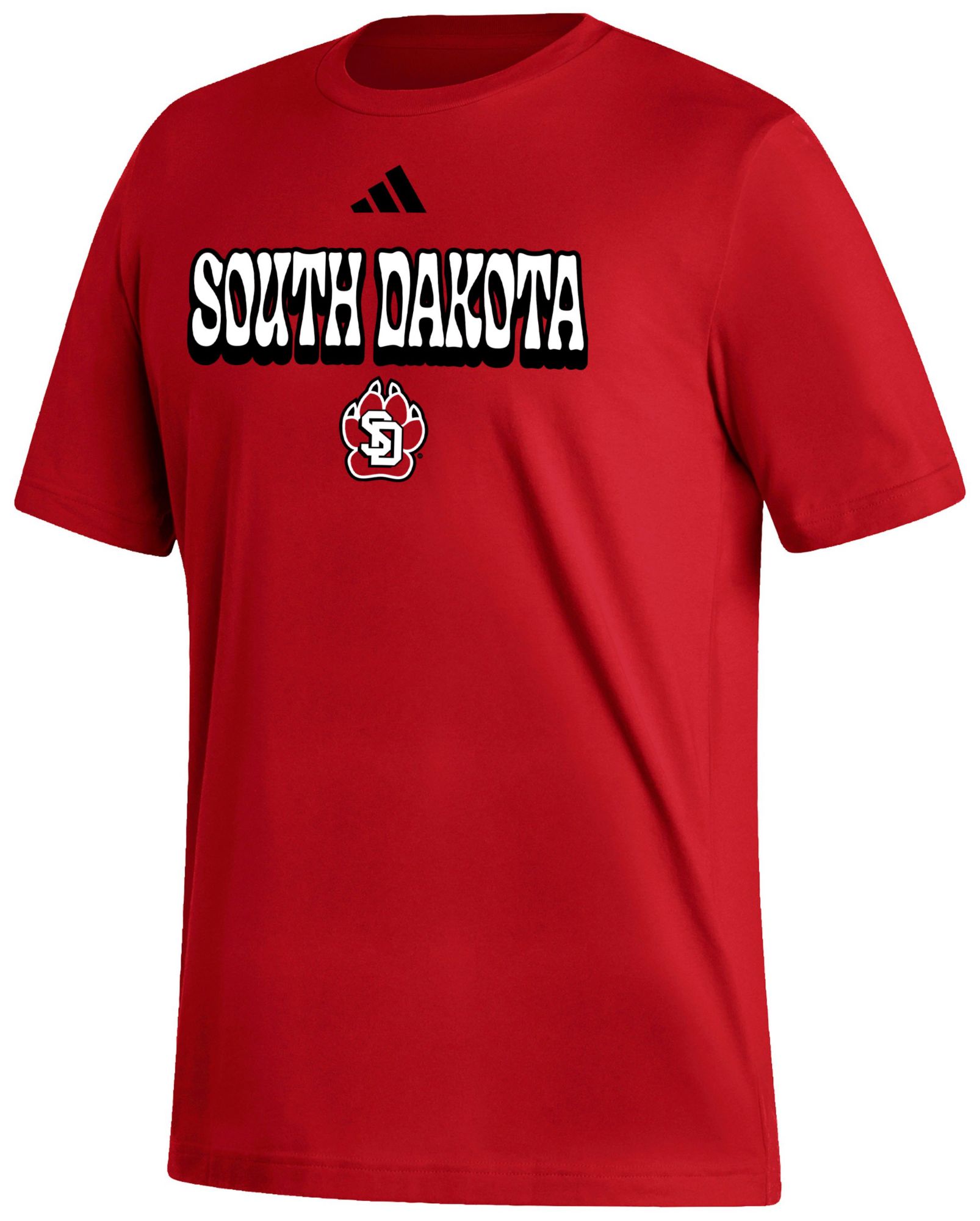 adidas Men's South Dakota Coyotes Red Fresh T-Shirt product image