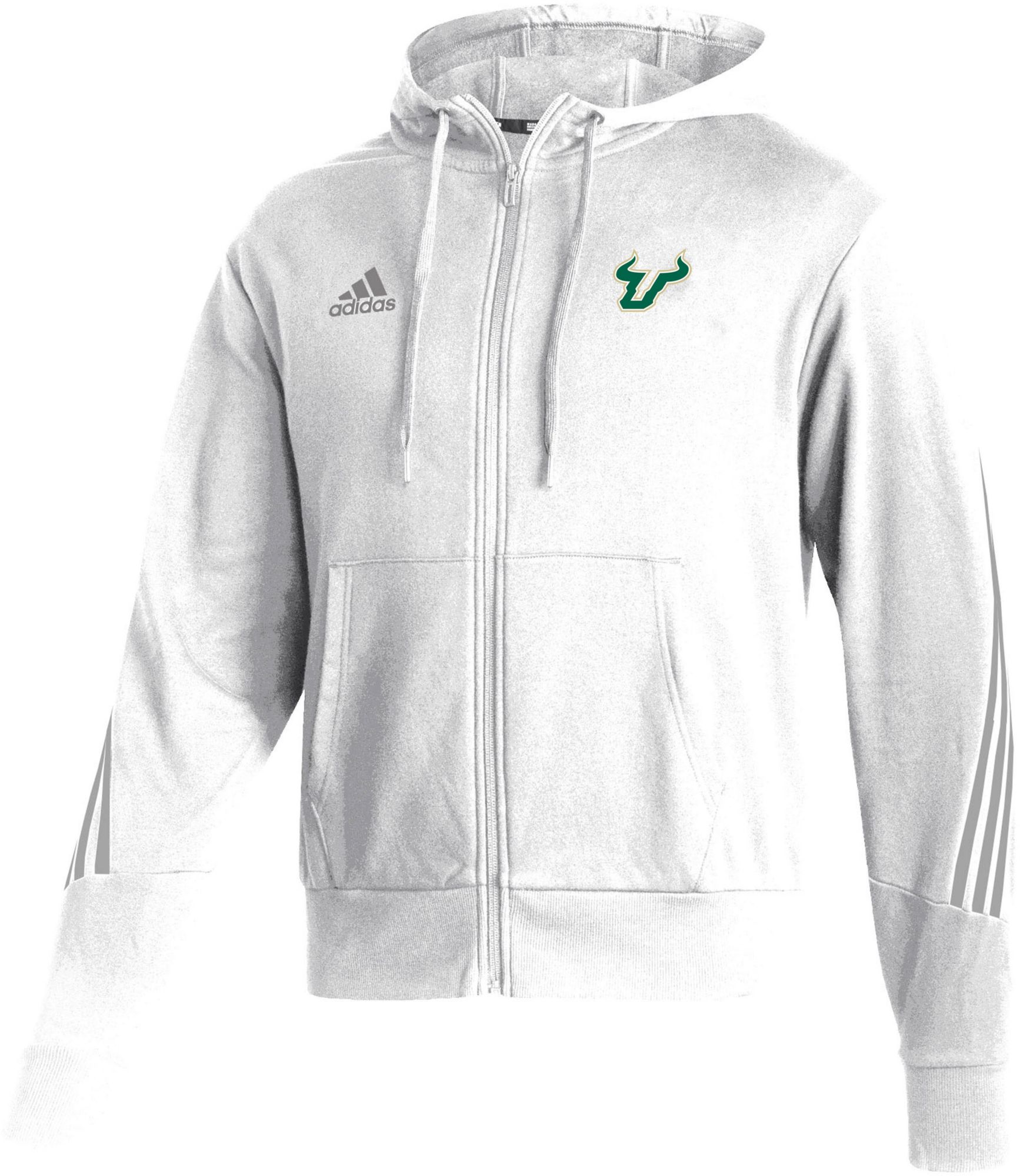 adidas Men's South Florida Bulls White Fashion Full Zip Hoodie product image