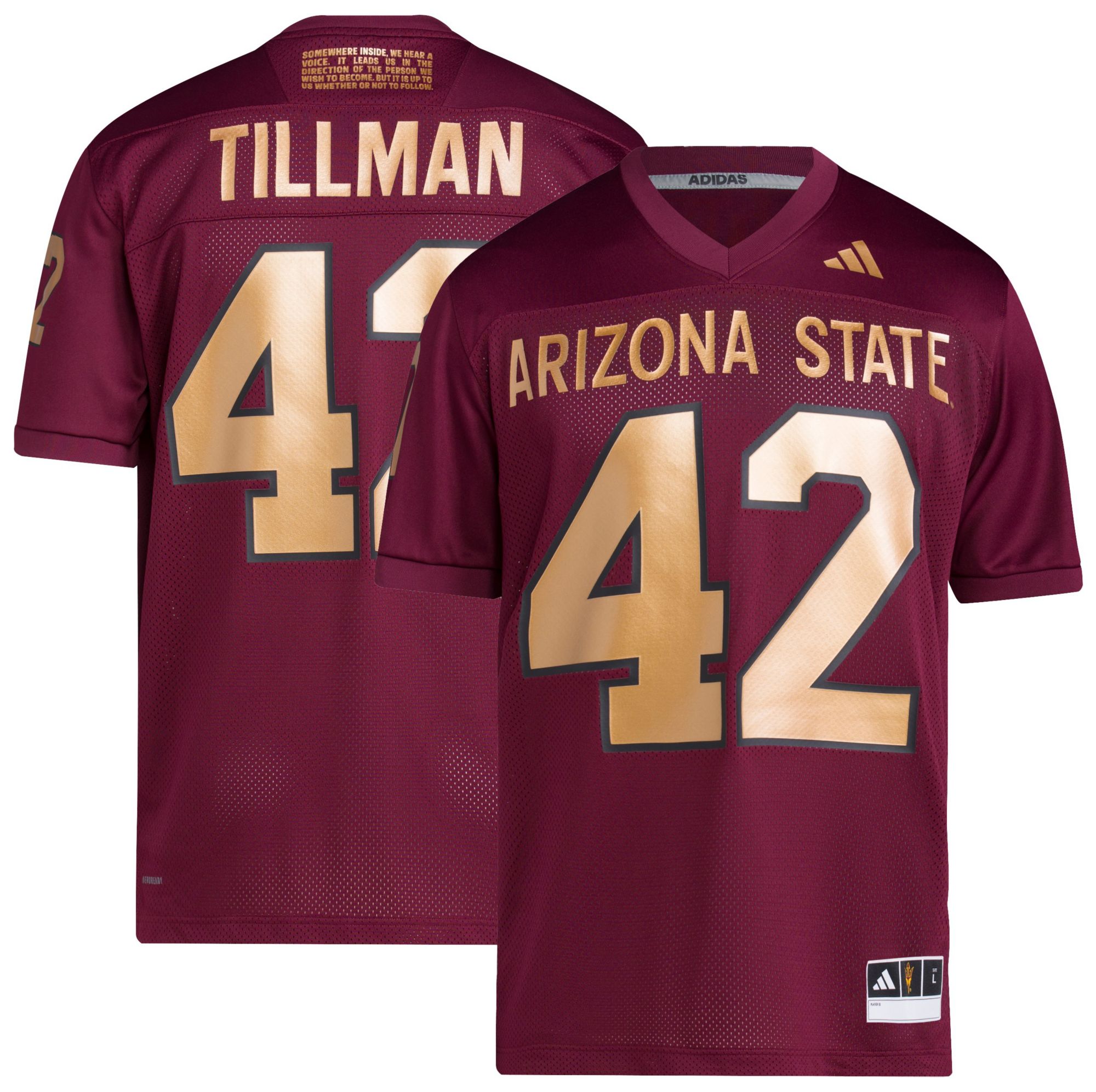 adidas Men's Arizona State Sun Devils Pat Tillman #42 Maroon