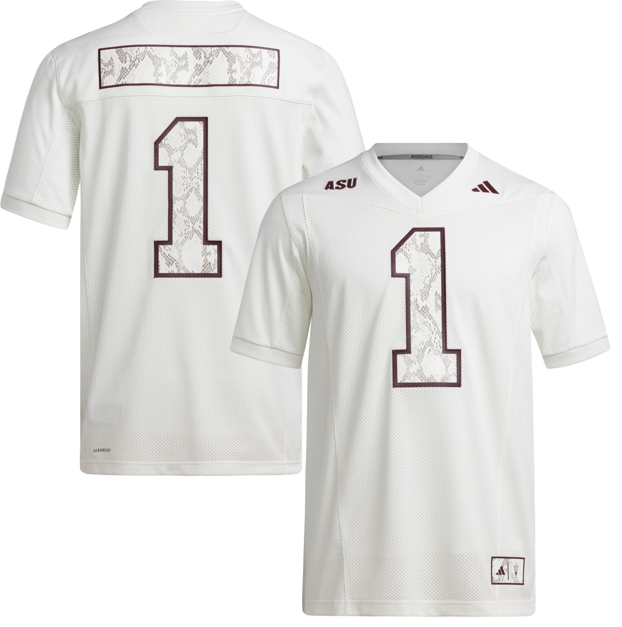 adidas Men's Arizona State Sun Devils White Icon Rattlesnake Replica Football Jersey product image
