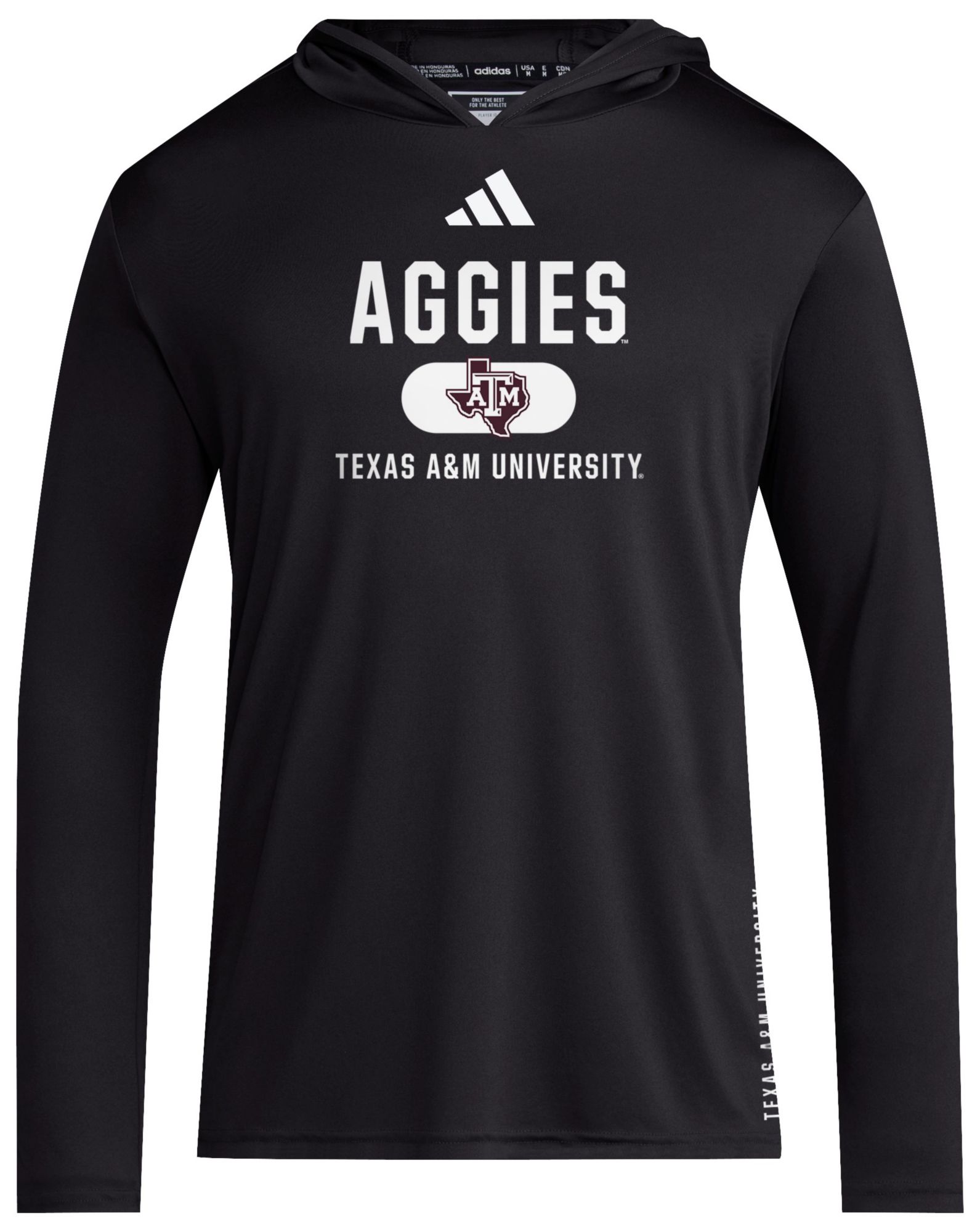adidas Men's Texas A&M Aggies Black Training Long Sleeve Hoodie TShirt Dick's Sporting Goods