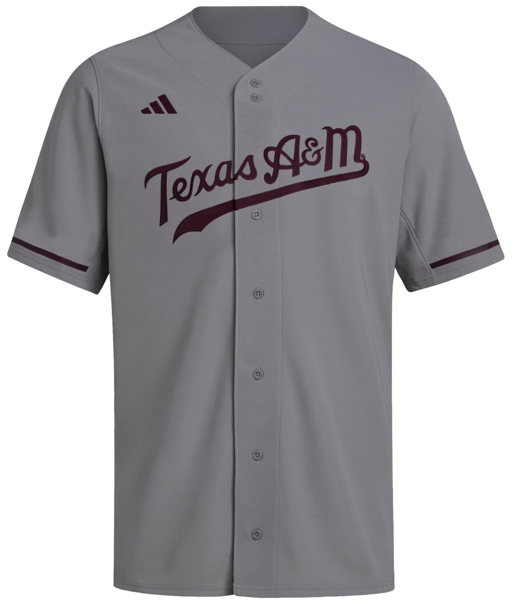 adidas Men's Texas A&M Aggies Team Mid Grey Replica Baseball Jersey product image