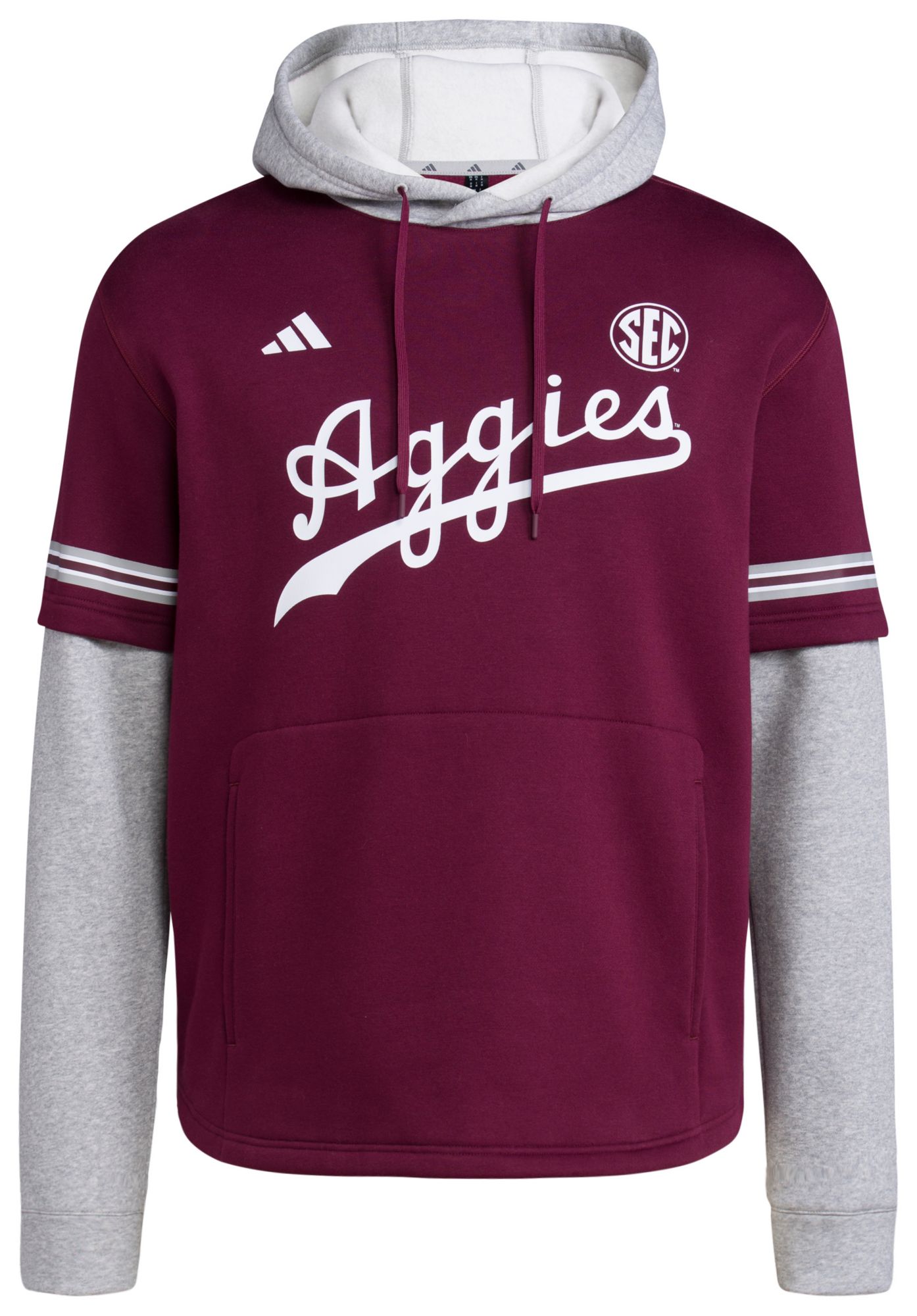 adidas Men's Texas A&M Aggies Maroon Hooded Jersey product image