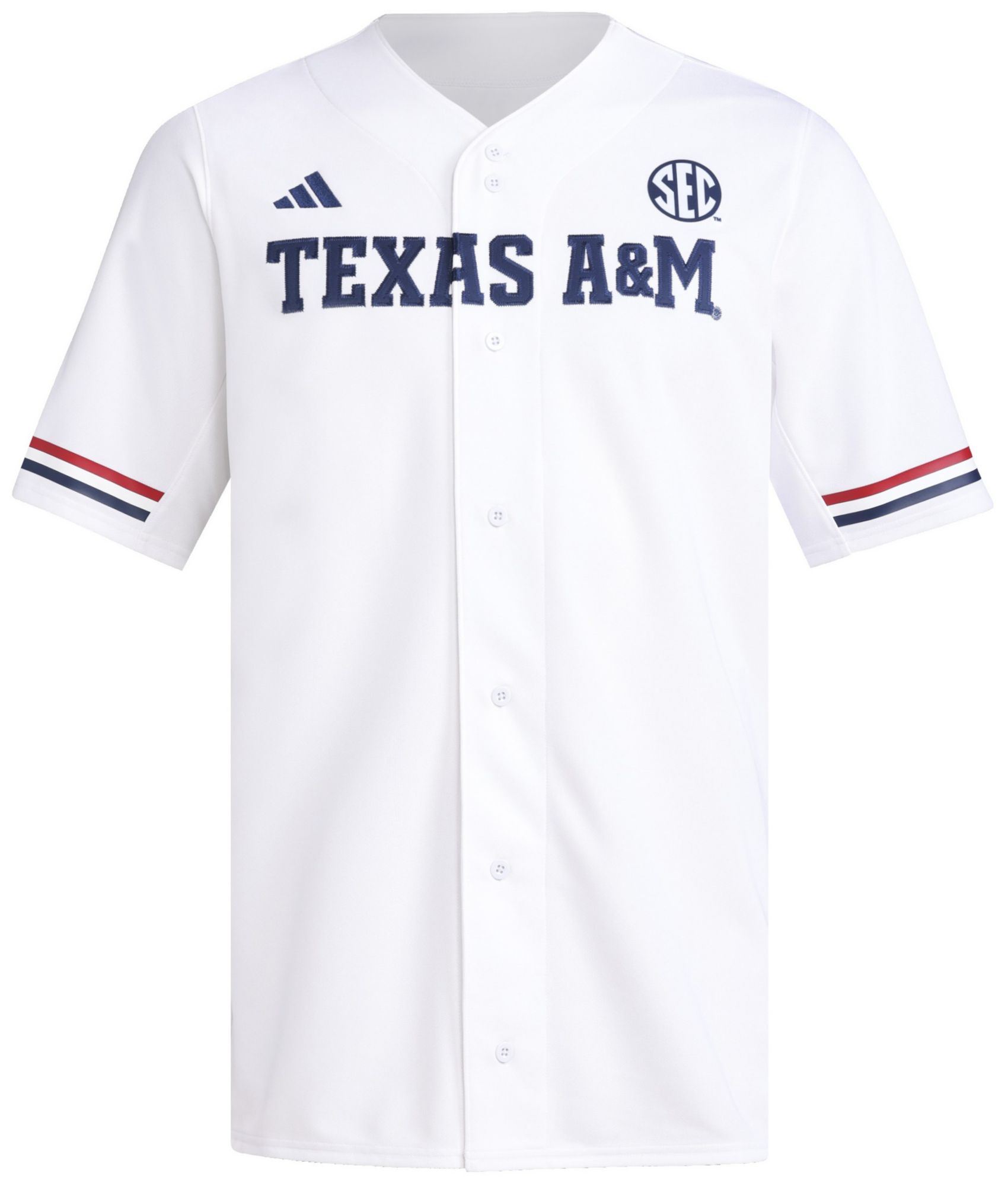 adidas Men's Texas A&M Aggies White Replica Baseball Jersey product image