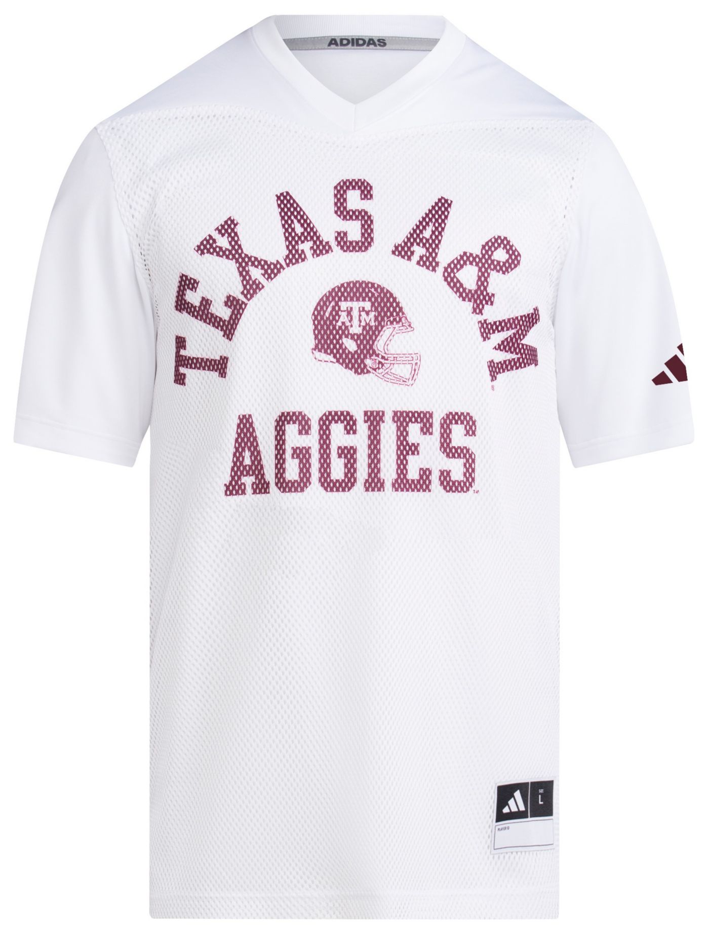 Adidas Texas A&M Aggies 12th Man high quality Away SEC Football Jersey White HG4400 size 2xl