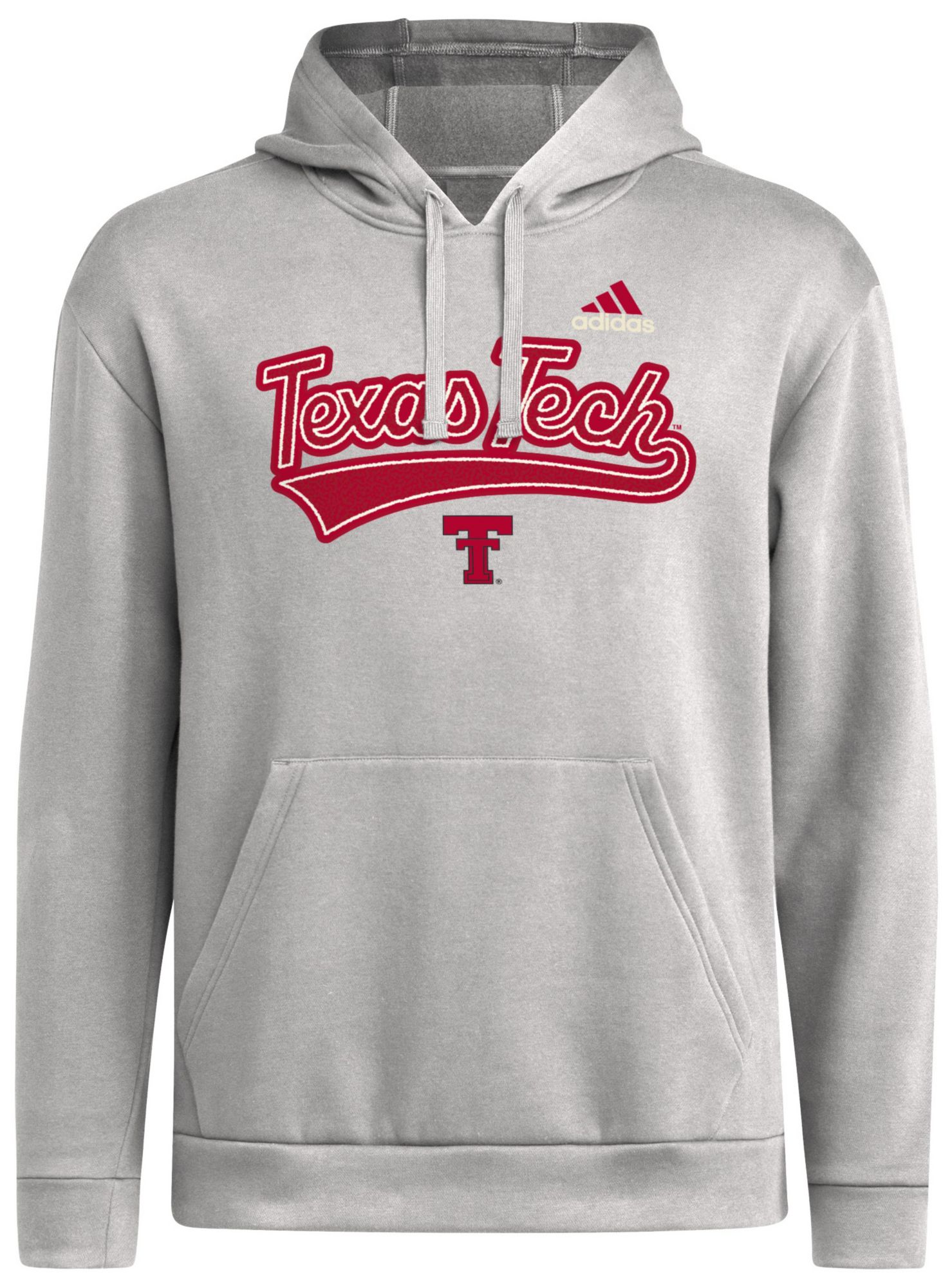 adidas Men's Texas Tech Red Raiders Medium Grey Heather College Prep Pullover Hoodie product image