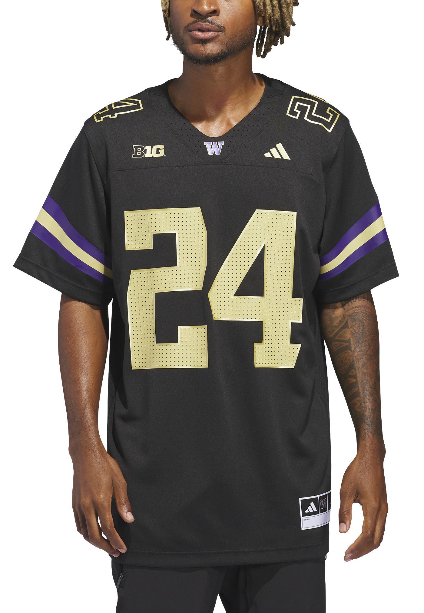 adidas Men s Washington Huskies Black Premier Replica Strategy Football Jersey Dick s Sporting Goods