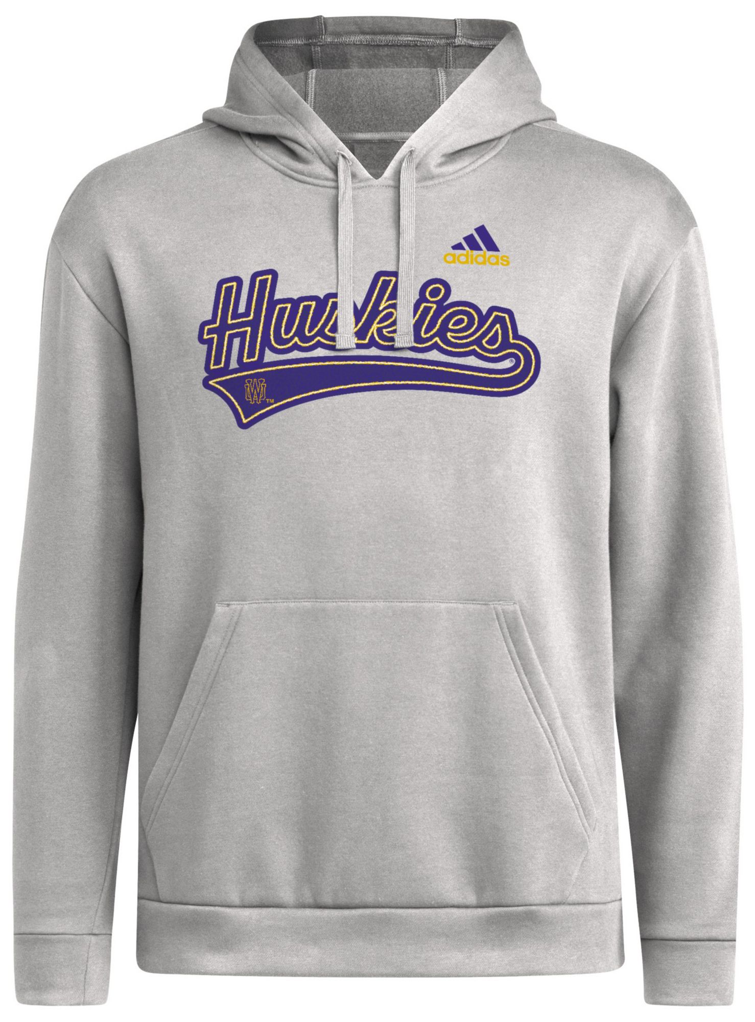adidas Men's Washington Huskies Grey College Prep Pullover Hoodie product image
