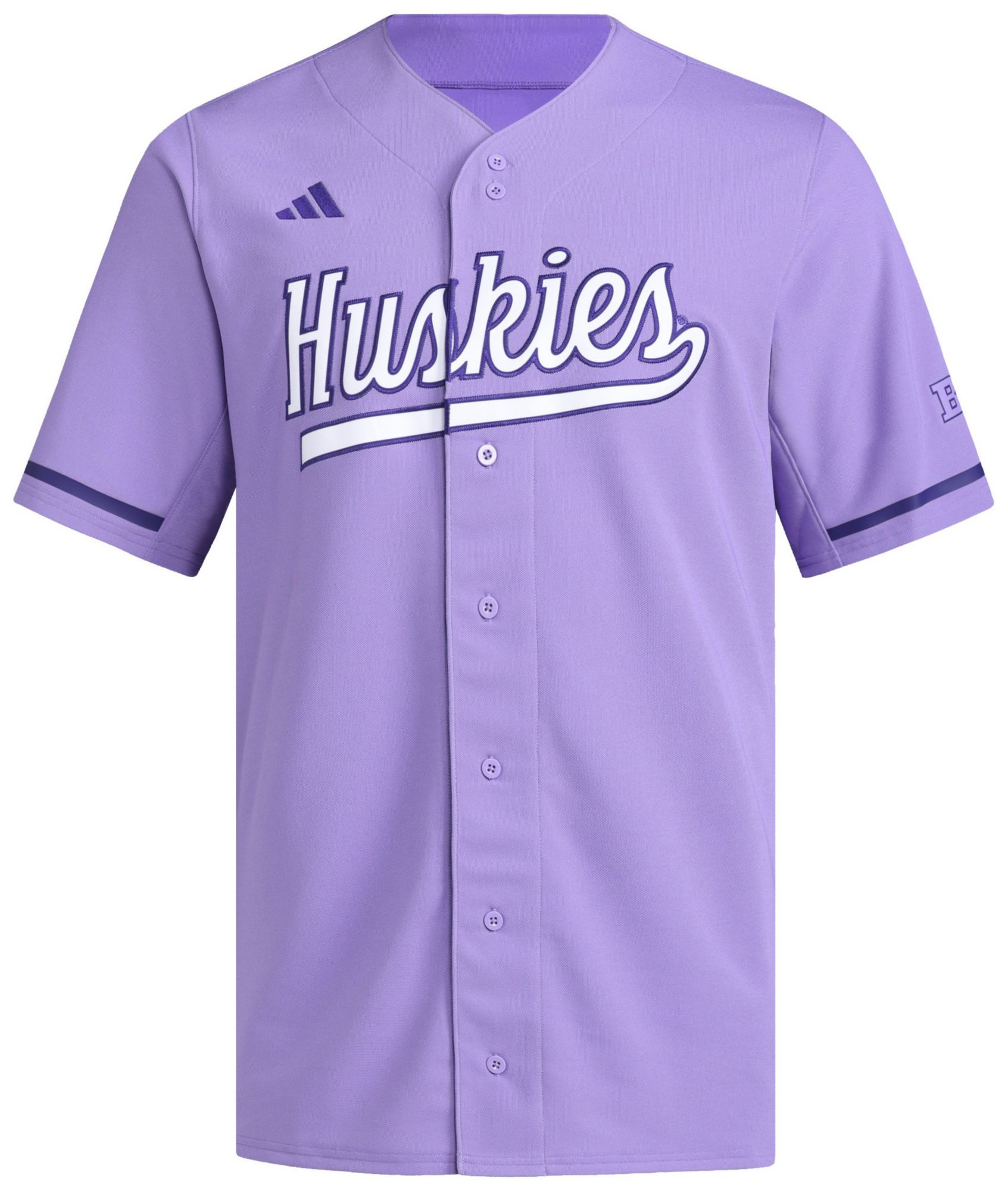 adidas Men's Washington Huskies Violet Fusion Baseball Replica Jersey product image