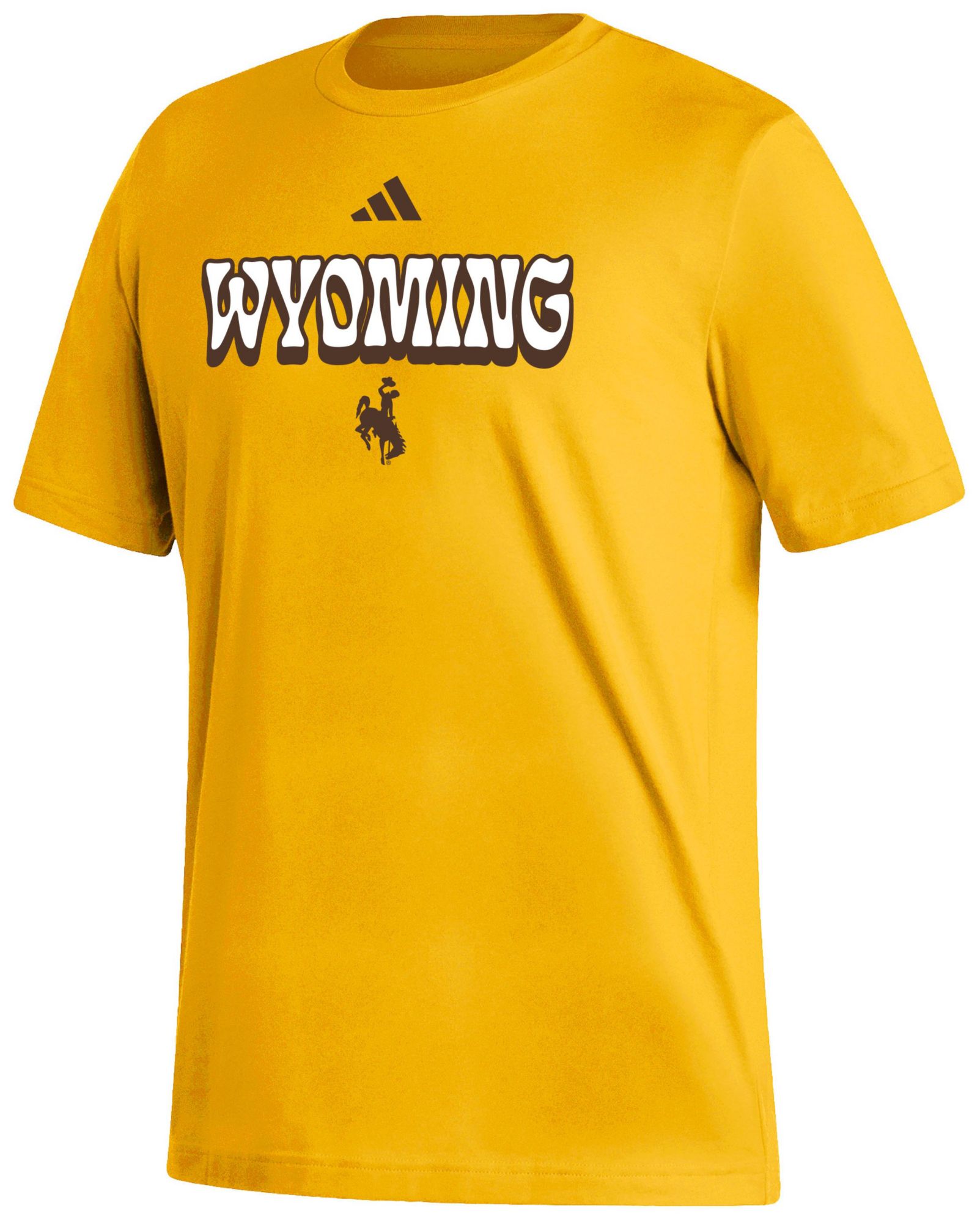 adidas Men's Wyoming Cowboys Gold Fresh T-Shirt product image
