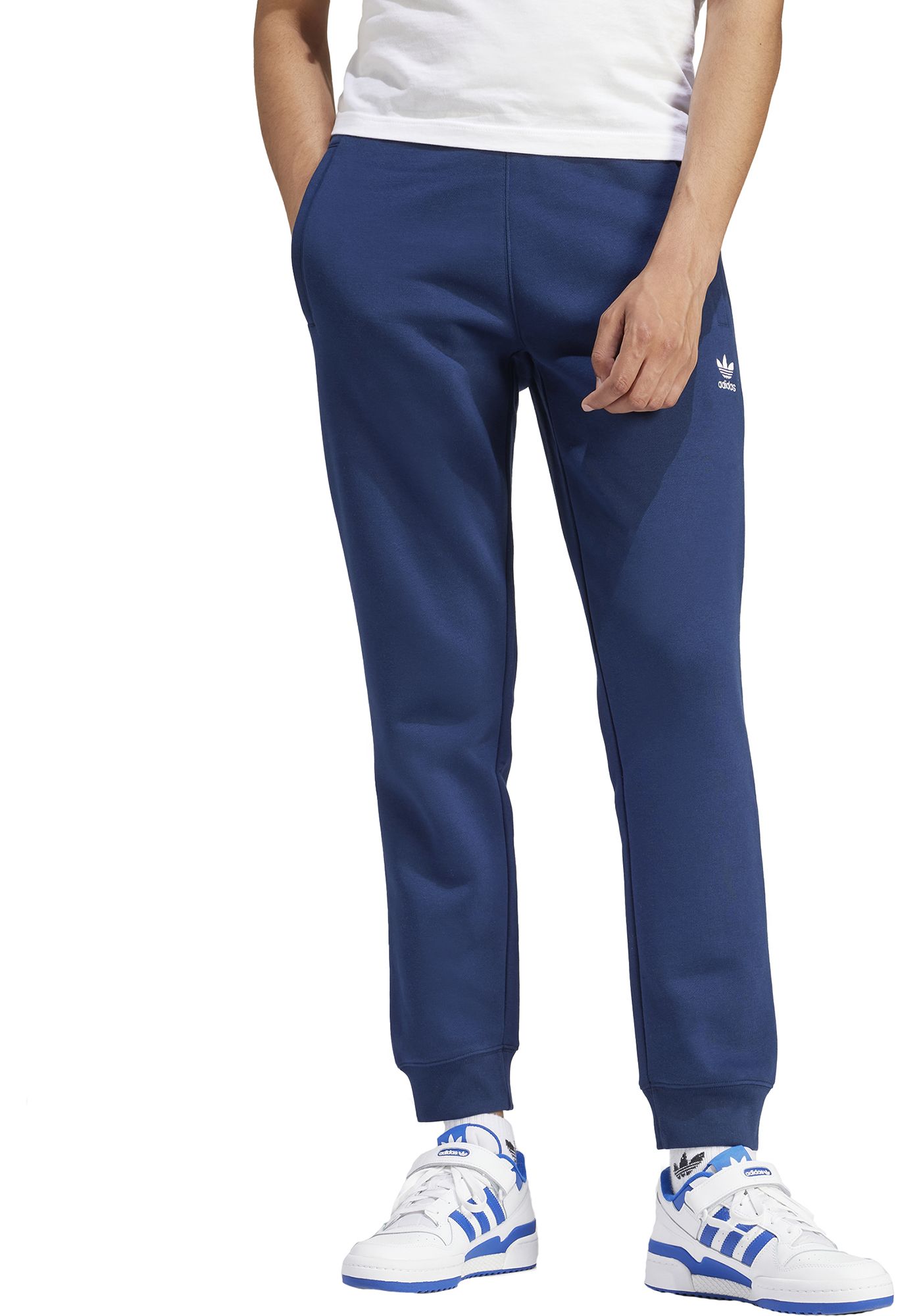 Adidas Originals Men s Trefoil Essentials Joggers Medium Night Indigo