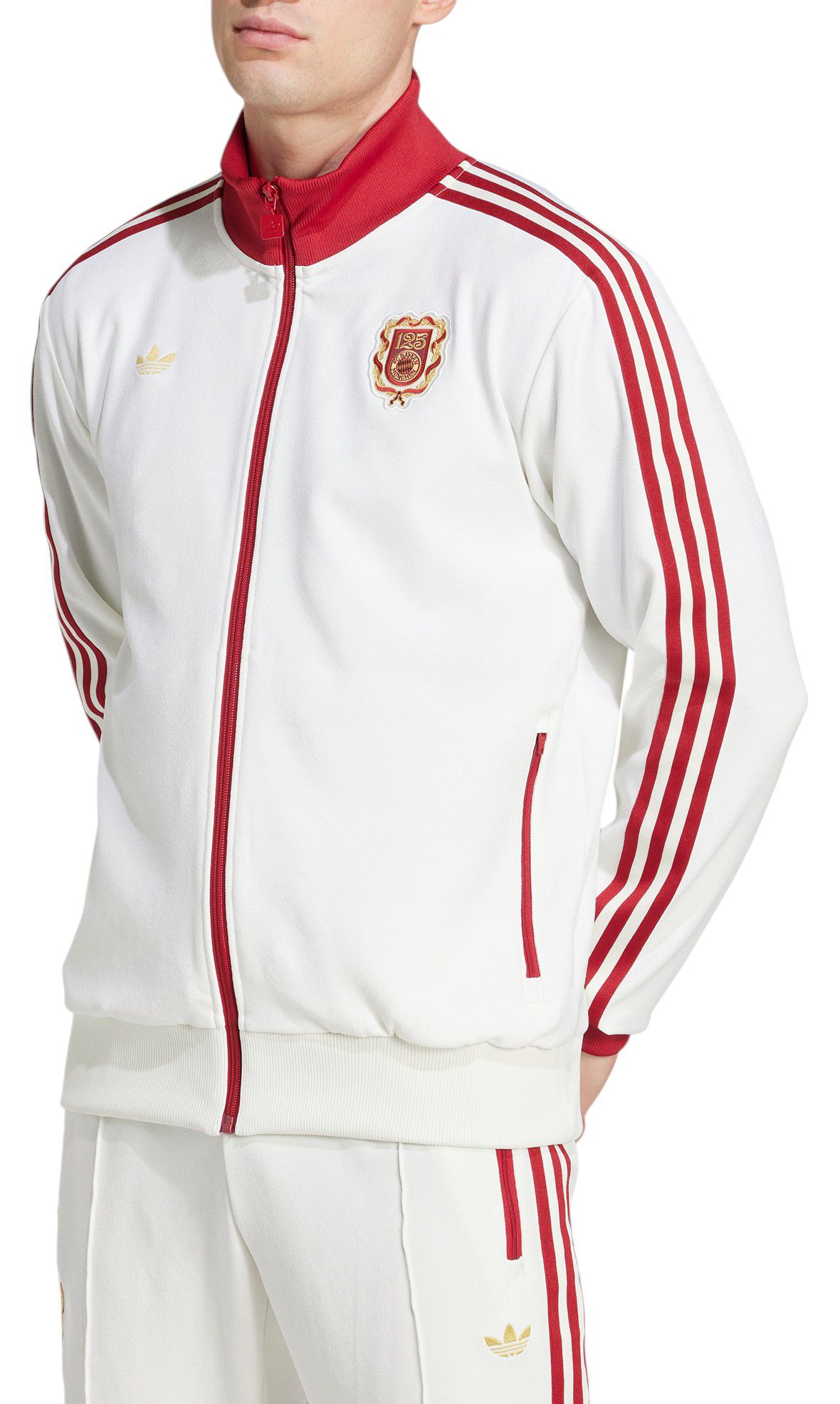 adidas Adult Bayern Munich 2024-25 125th Anniversary White Full-Zip Track Jacket product image
