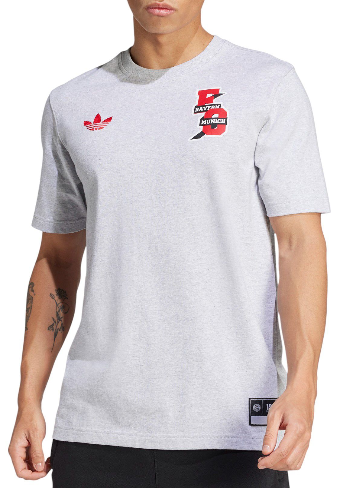 adidas Adult Bayern Munich 2024 Vintage Originals Grey T-Shirt product image
