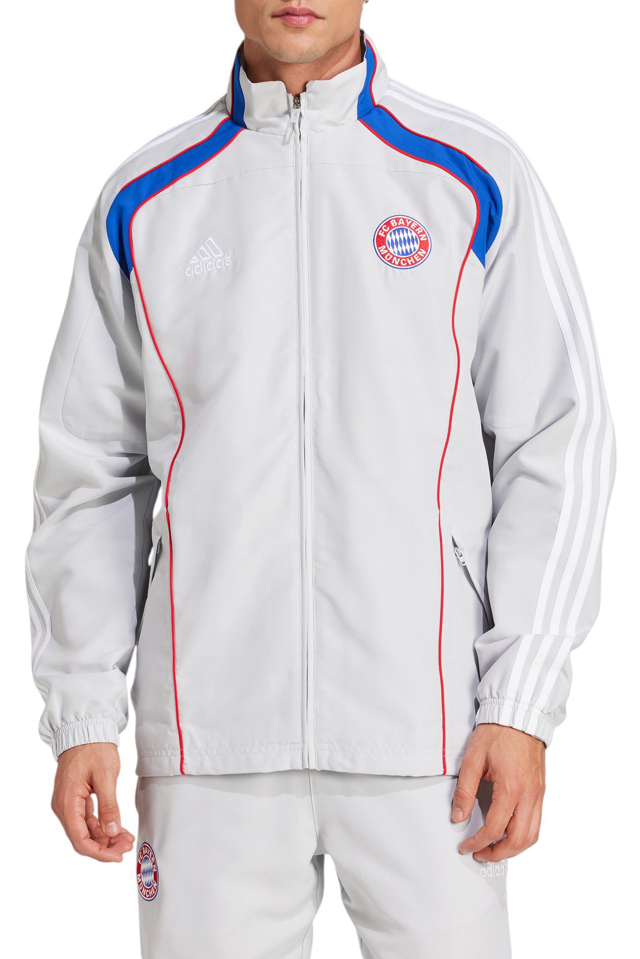 adidas Men's Bayern Munich 2024-25 Grey Urban Purist Full-Zip Track Jacket product image