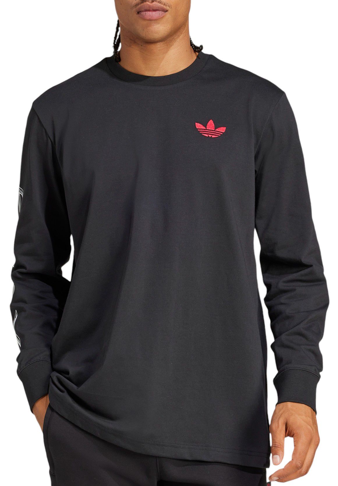 adidas Men's Ajax Amsterdam 2024 Black Multi-Graphic Long Sleeve T-Shirt product image