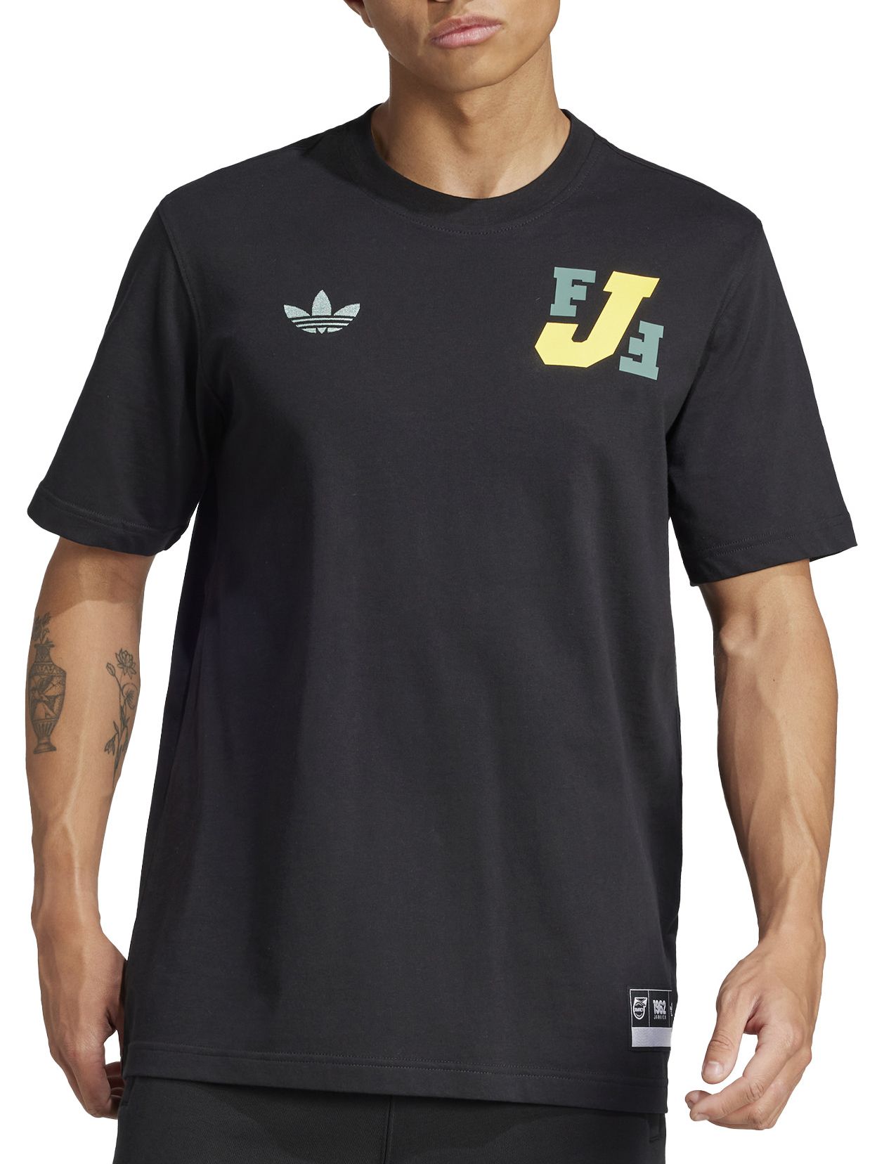 adidas Men's Jamaica 2024 Black Varsity T-Shirt product image