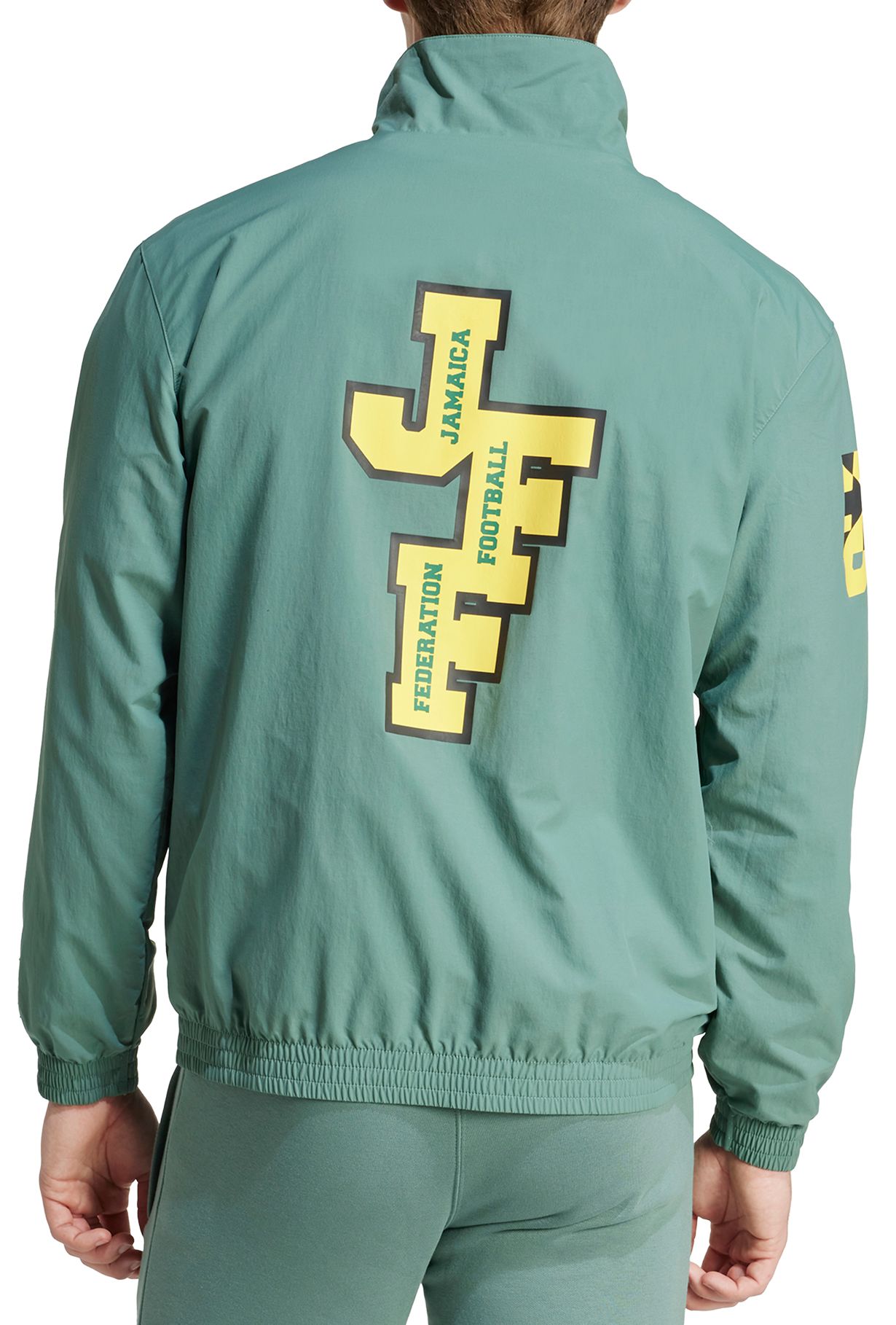 adidas Men's Jamaica 2024 Green Varsity Track Jacket product image