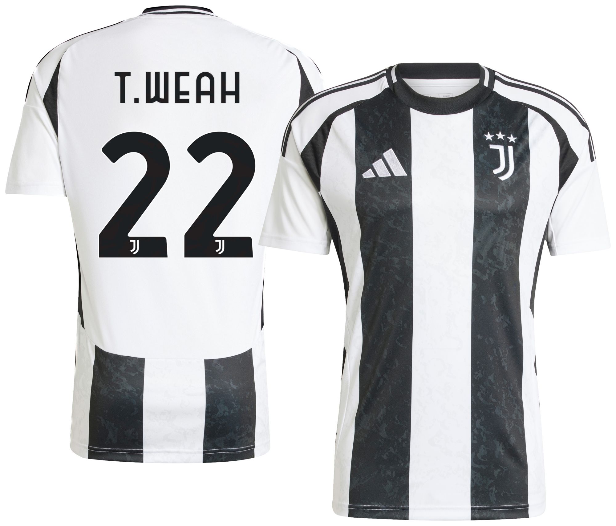 adidas Adult Juventus Timothy Weah #22 2024-25 Home Replica Jersey product image