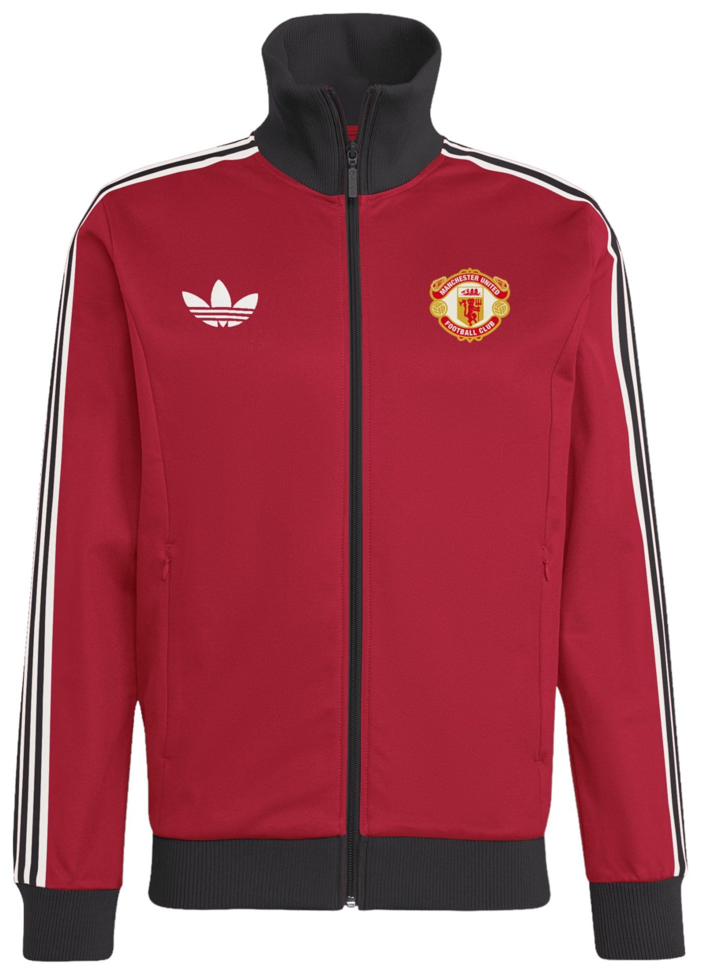 Adidas superstar track jacket red best sale