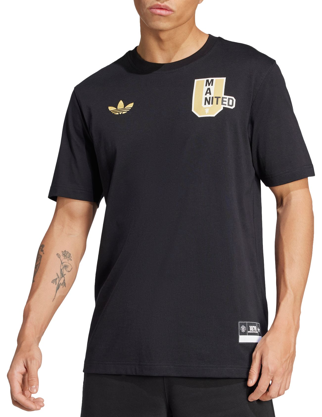 adidas Adult Manchester United 2024 Vintage Originals Black T-Shirt product image