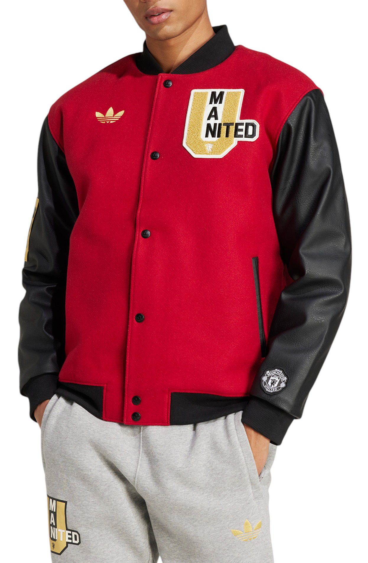 adidas Men's Manchester United 2024 Maroon Originals Vintage Jacket product image