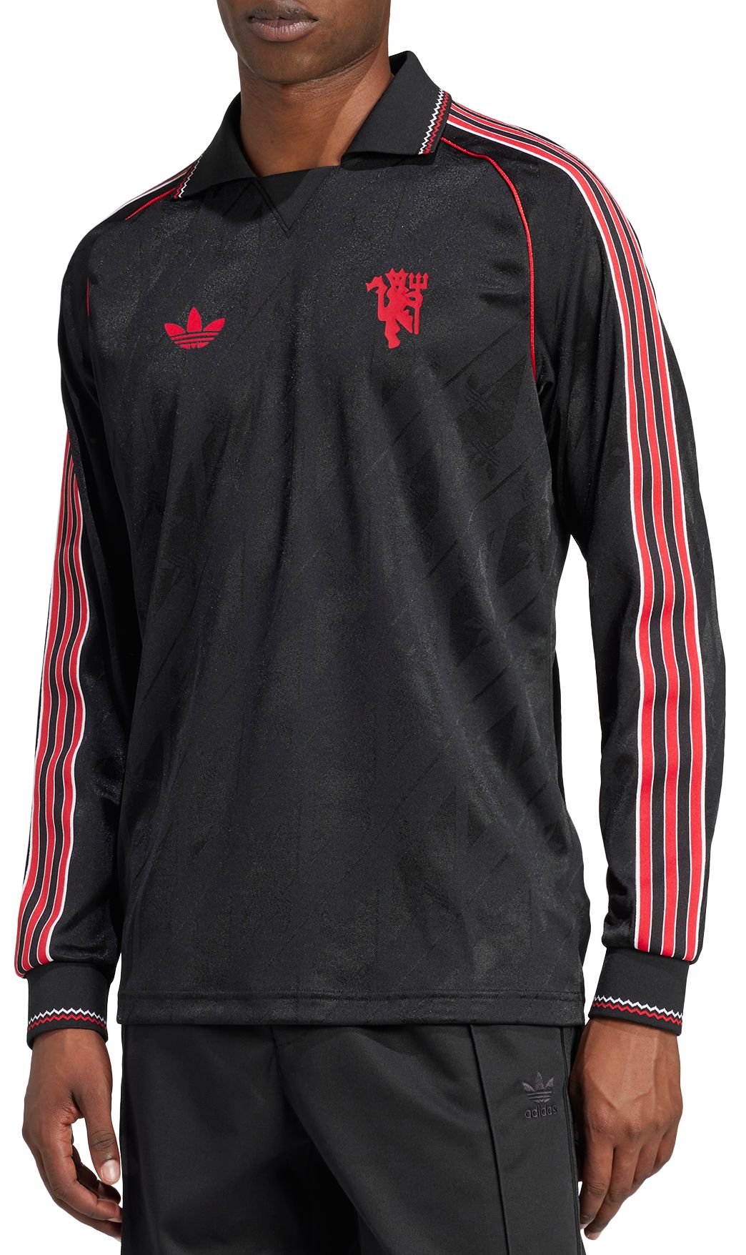 adidas Adult Manchester United 2024 Lifestyler Black Long Sleeve Jersey product image