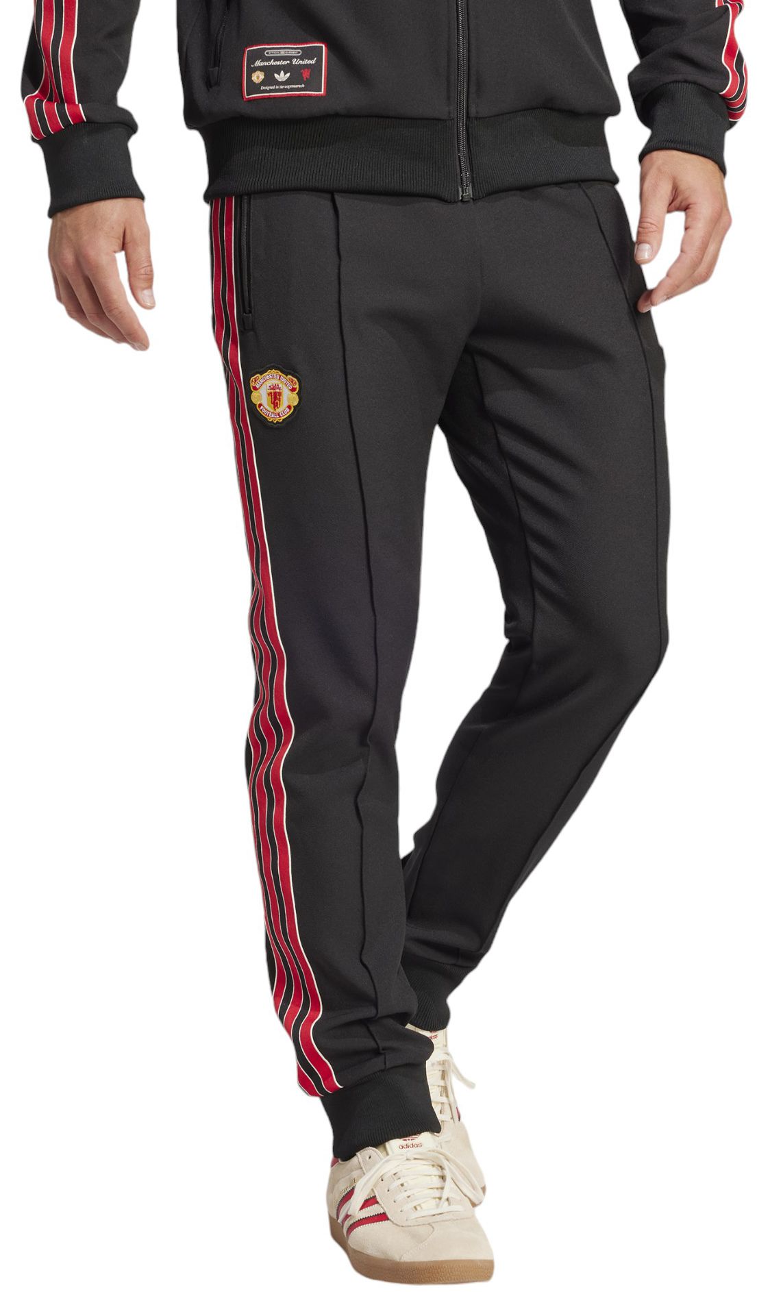 adidas Adult Manchester United 2024-25 Black Terrace Icon Track Pants product image