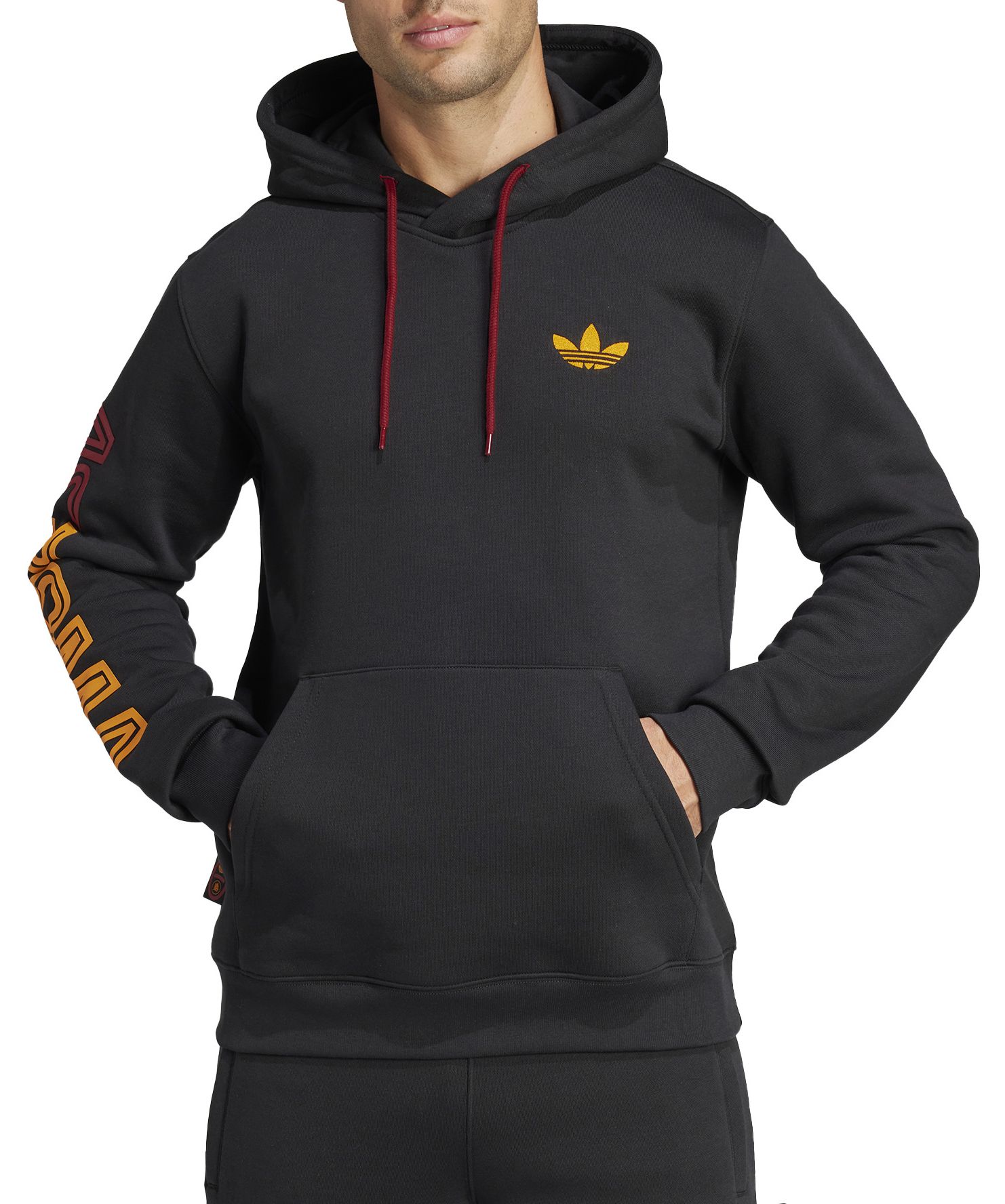 adidas Men's AS Roma 2024 Black Hoodie product image