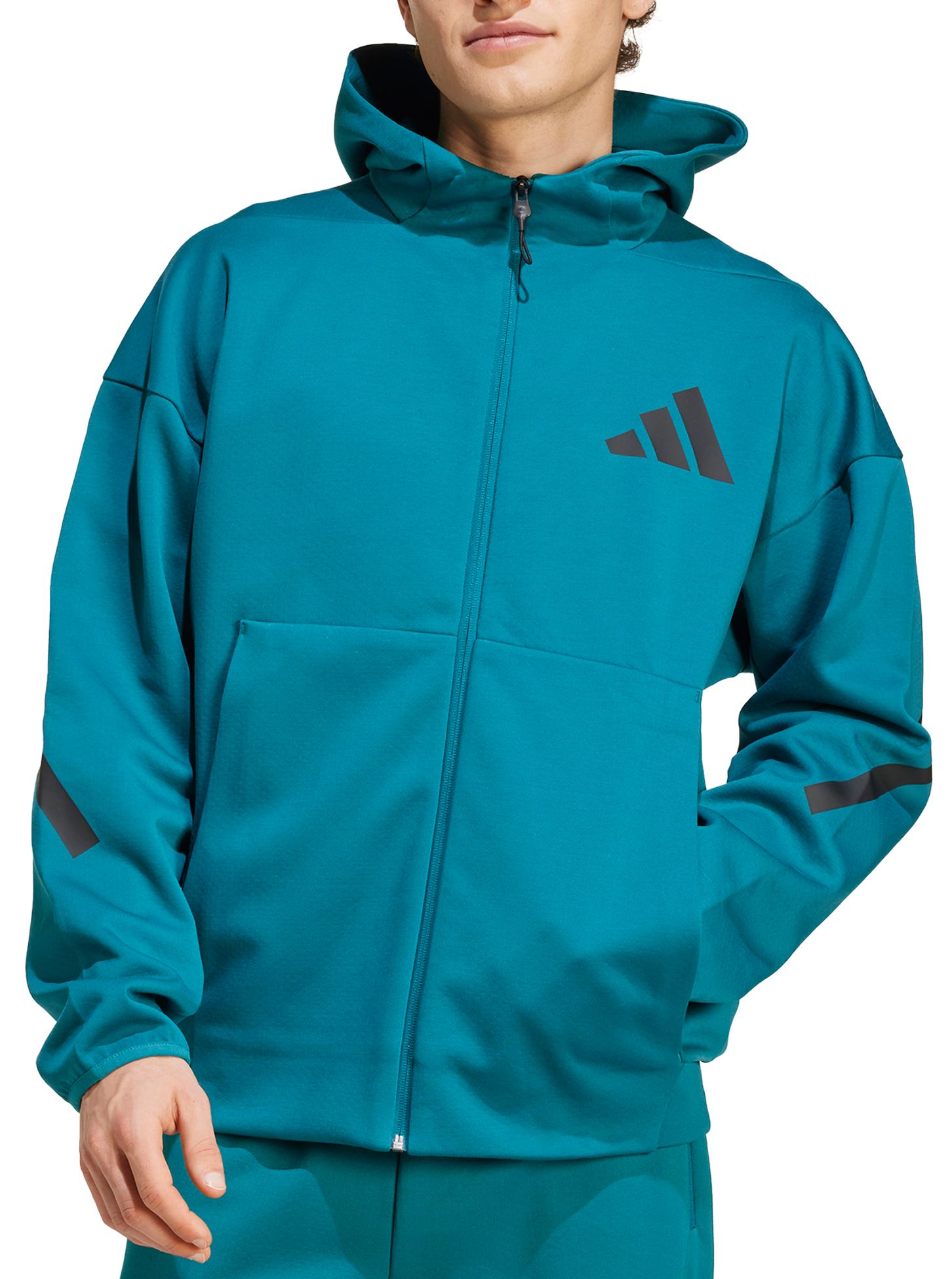 adidas Men's Full-Zip Hooded Fleece Jacket Dick's