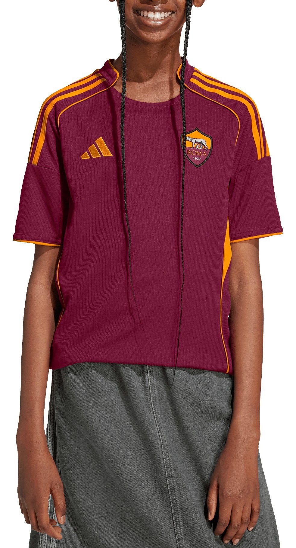 adidas Women's AS Roma 2025-26 Burgundy Home Replica Jersey product image