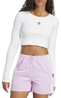 Tシャツ・カットソー ADIDAS Essential Lip Crop Long Sleeve Tee 4FT1575 adidas Men's Essentials Long-Sleeve T-Shirt, Black, Small at