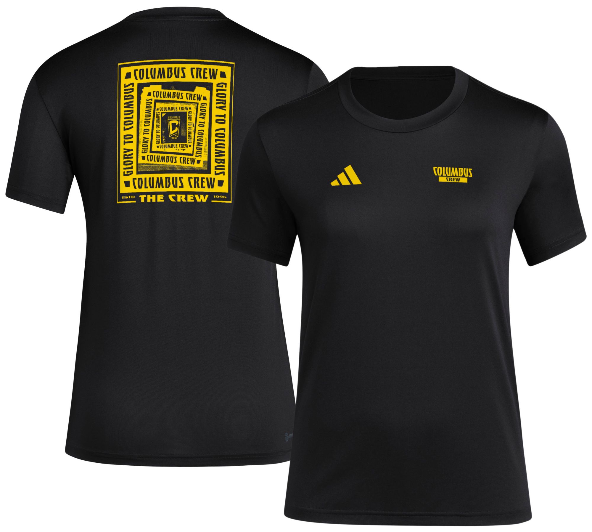 adidas Women's Columbus Crew 2025 Black Local Warp T-Shirt product image