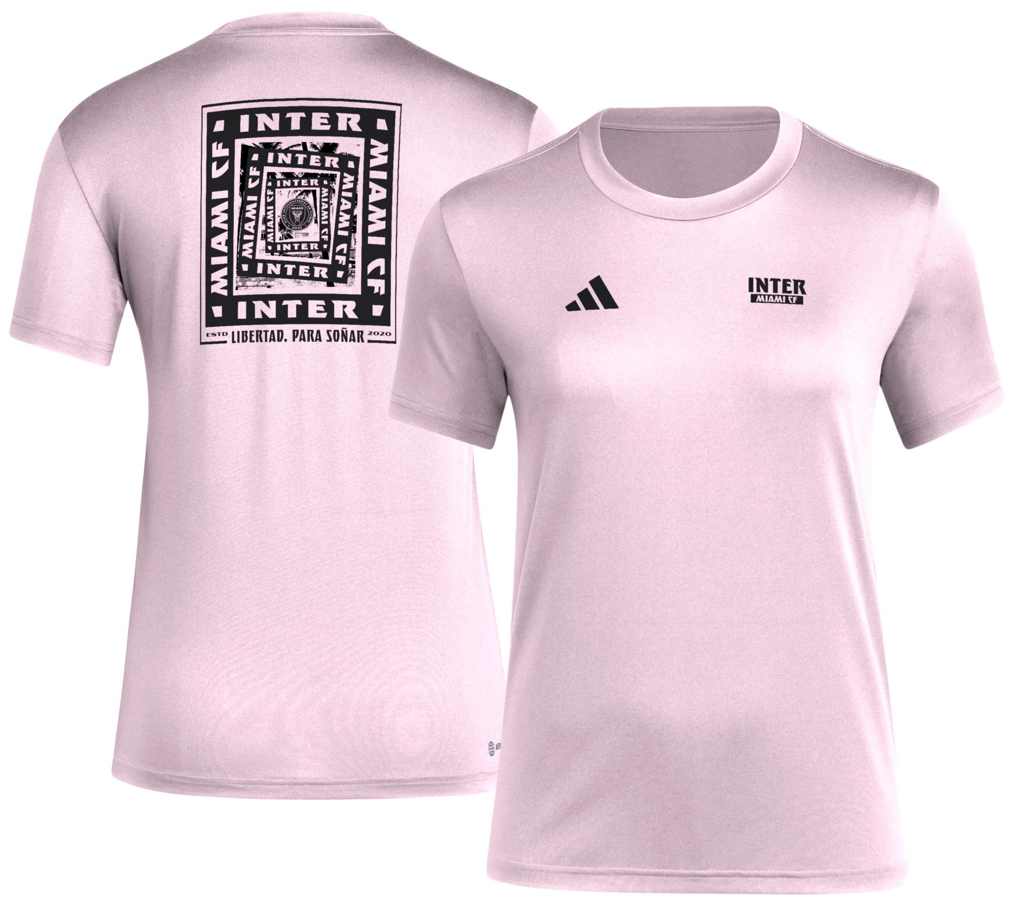 adidas Women's Inter Miami CF 2025 Pink Local Warp T-Shirt product image
