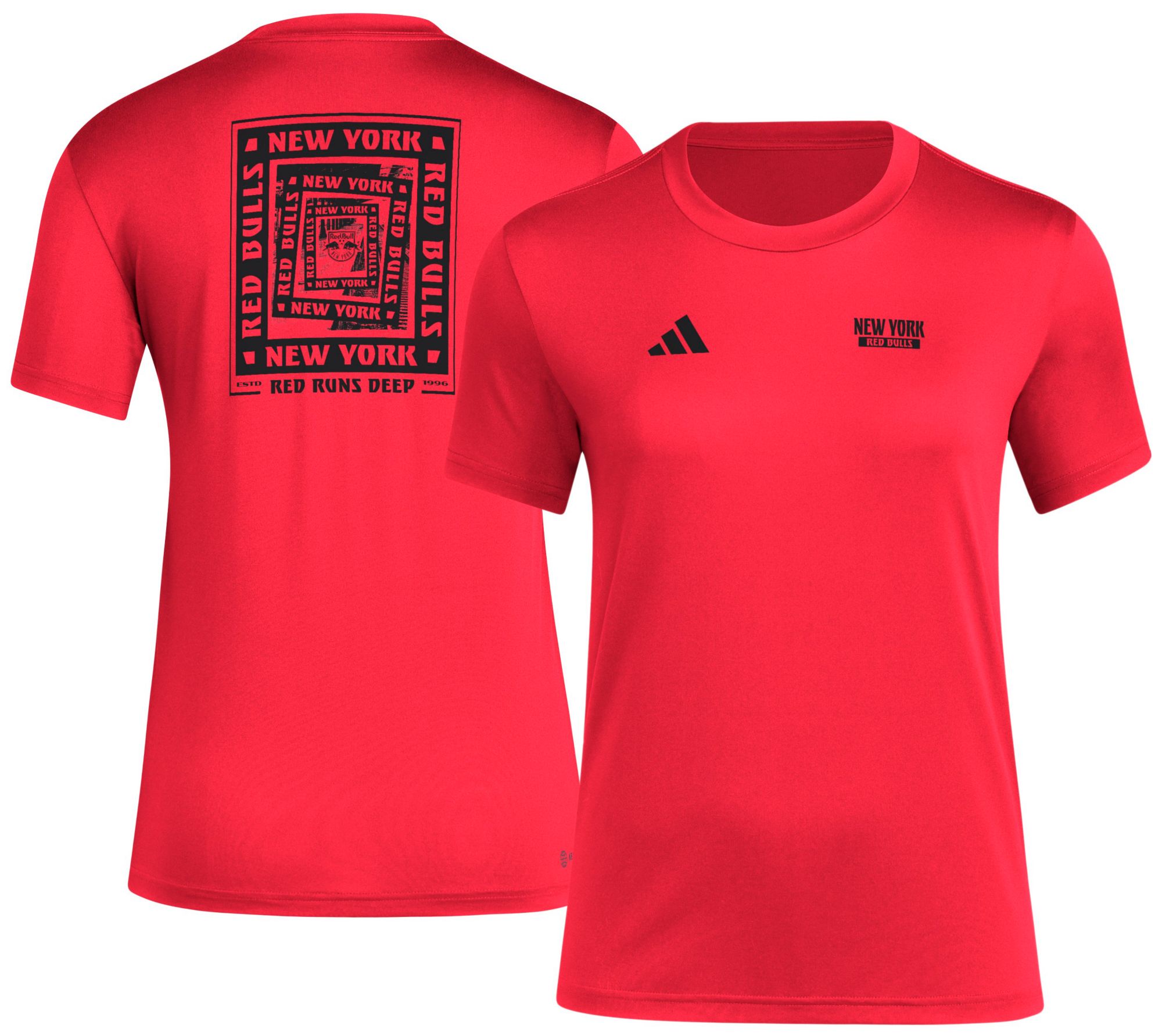 adidas Women's New York Red Bulls 2025 Red Local Warp T-Shirt product image